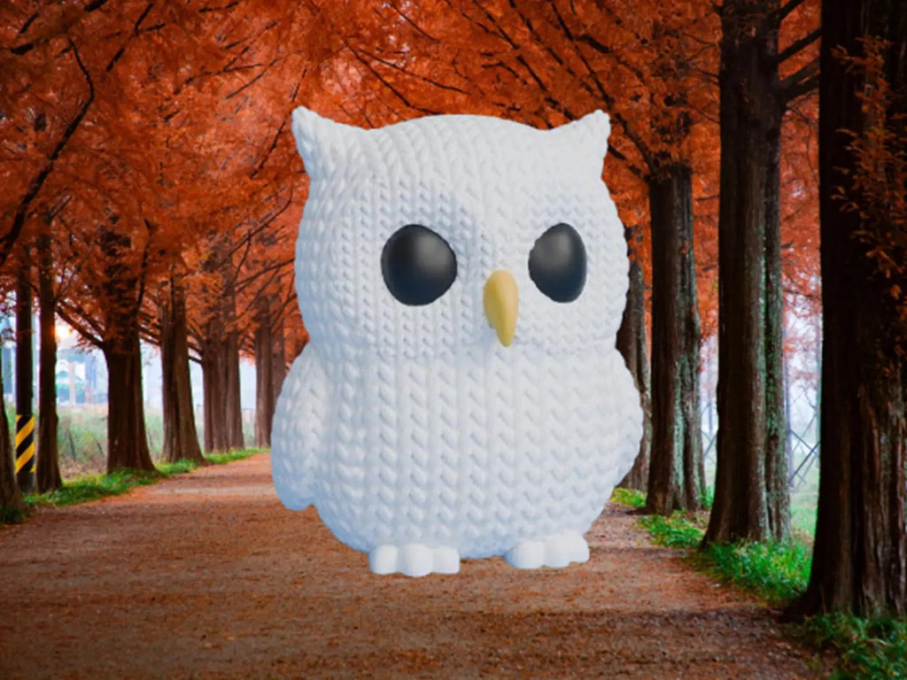 Figurine chouette tricot 3D • Sculpture artisanale • Déco mignonne | Bandji3D Bandji3D