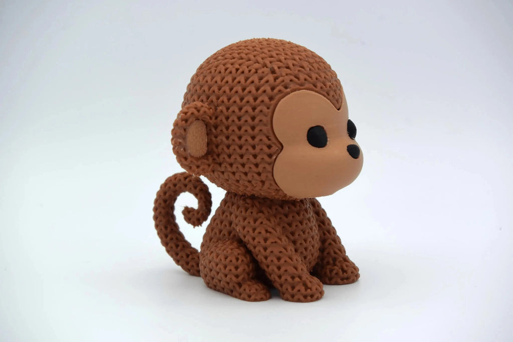 Figurine singe tricot 3D • Sculpture artisanale • Déco jungle | Bandji3D Bandji3D