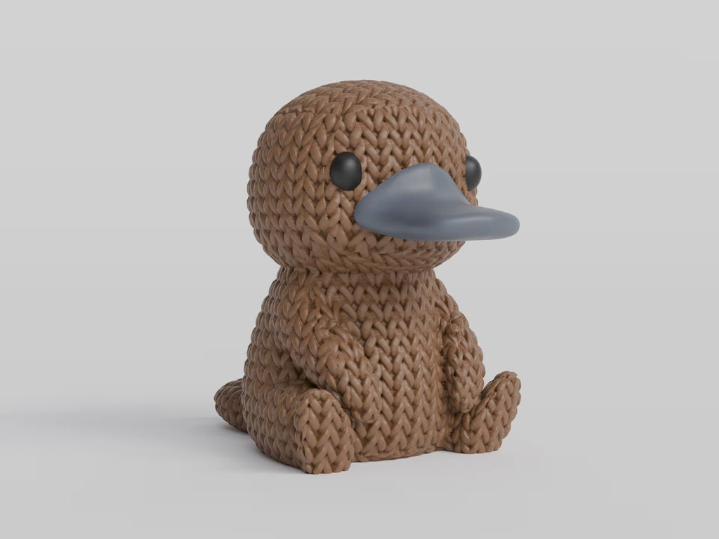 Figurine ornithorynque tricot 3D • Sculpture artisanale rare • Cadeau original | Bandji3D Bandji3D
