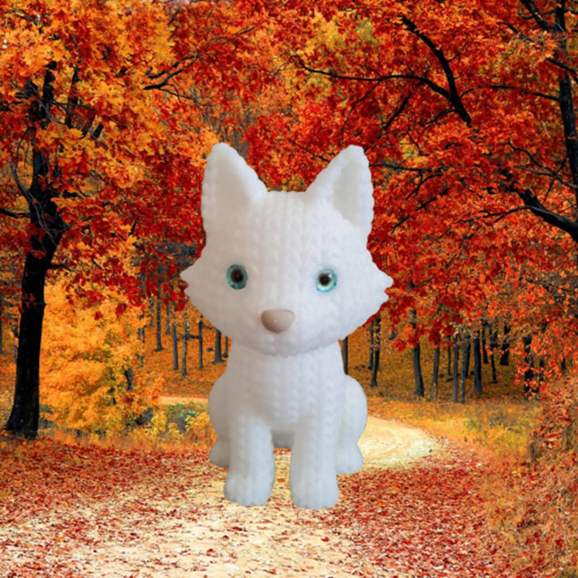 Figurine loup tricot 3D • Statue déco artisanale • Cadeau original | Bandji3D Bandji3D