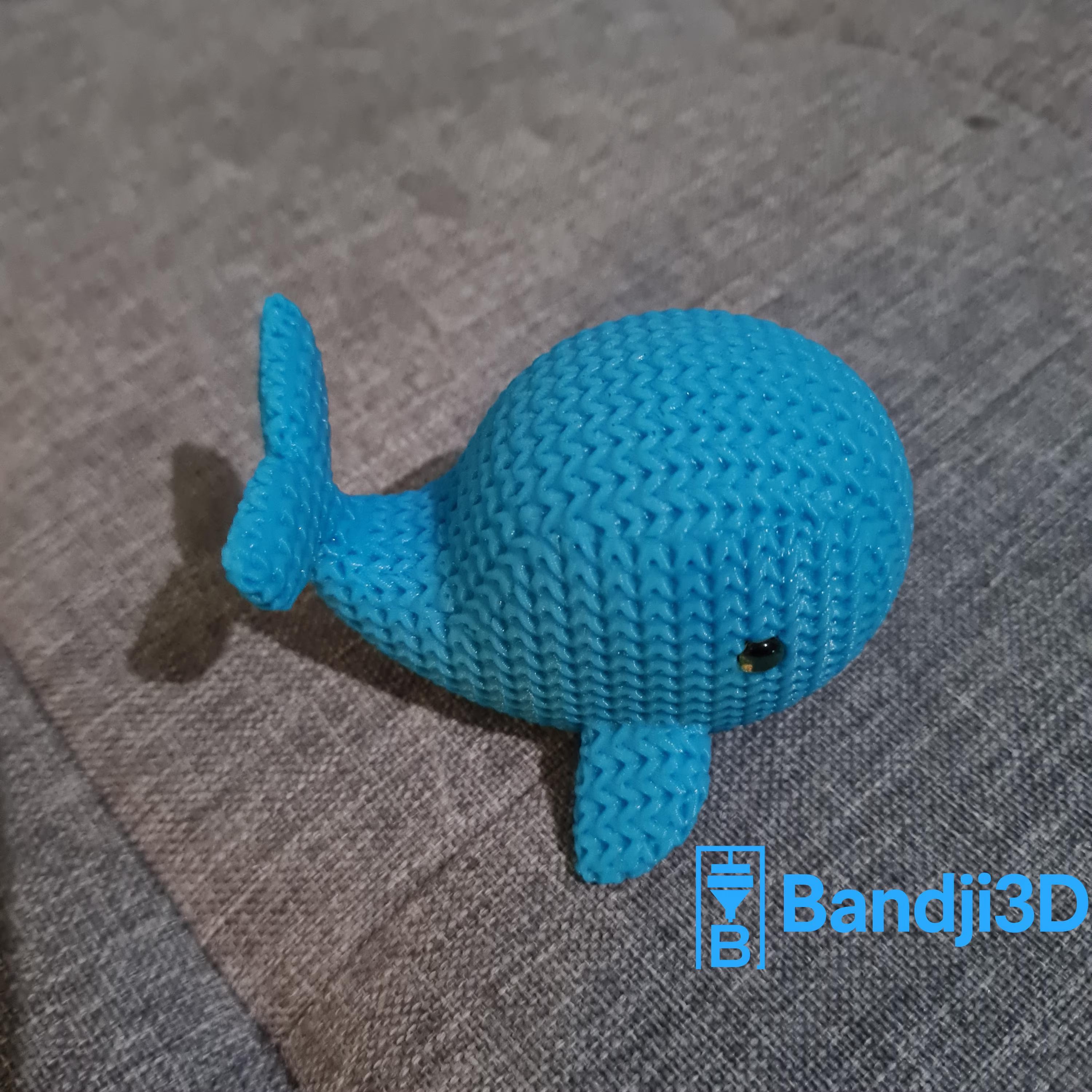 Figurine baleine tricot 3D • Sculpture marine artisanale • Cadeau original | Bandji3D Bandji3D