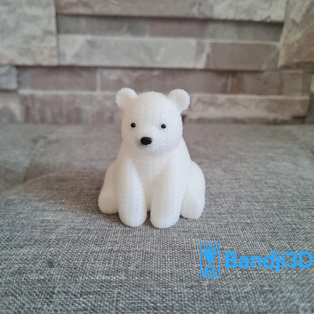 Figurine ours tricot 3D • Sculpture artisanale • Déco nature | Bandji3D Bandji3D