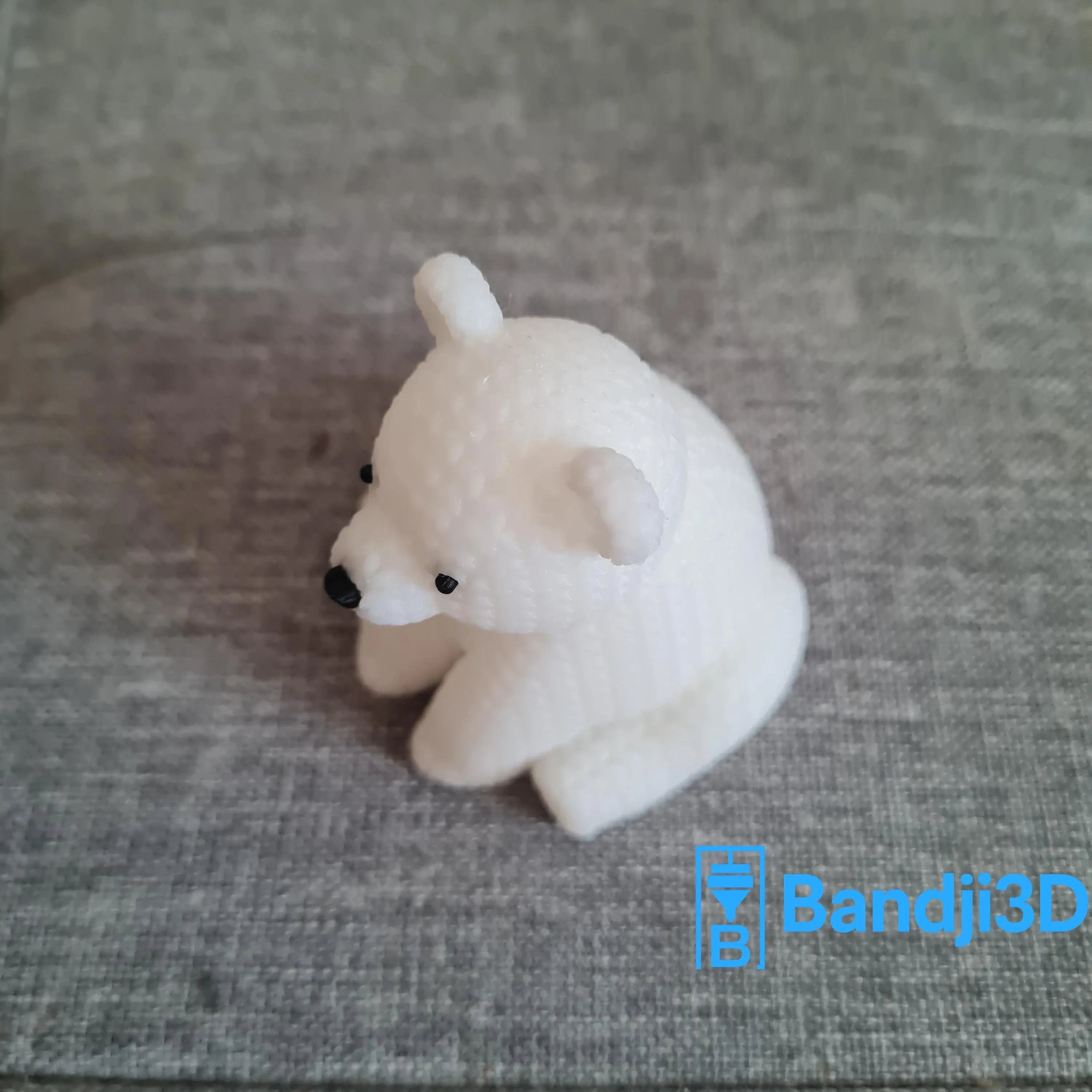 Figurine ours tricot 3D • Sculpture artisanale • Déco nature | Bandji3D Bandji3D