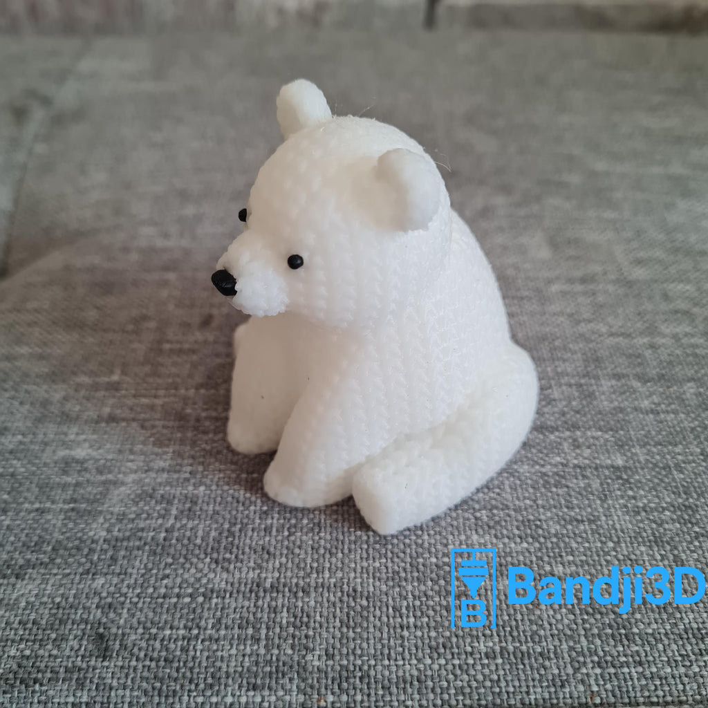 Figurine ours tricot 3D • Sculpture artisanale • Déco nature | Bandji3D Bandji3D