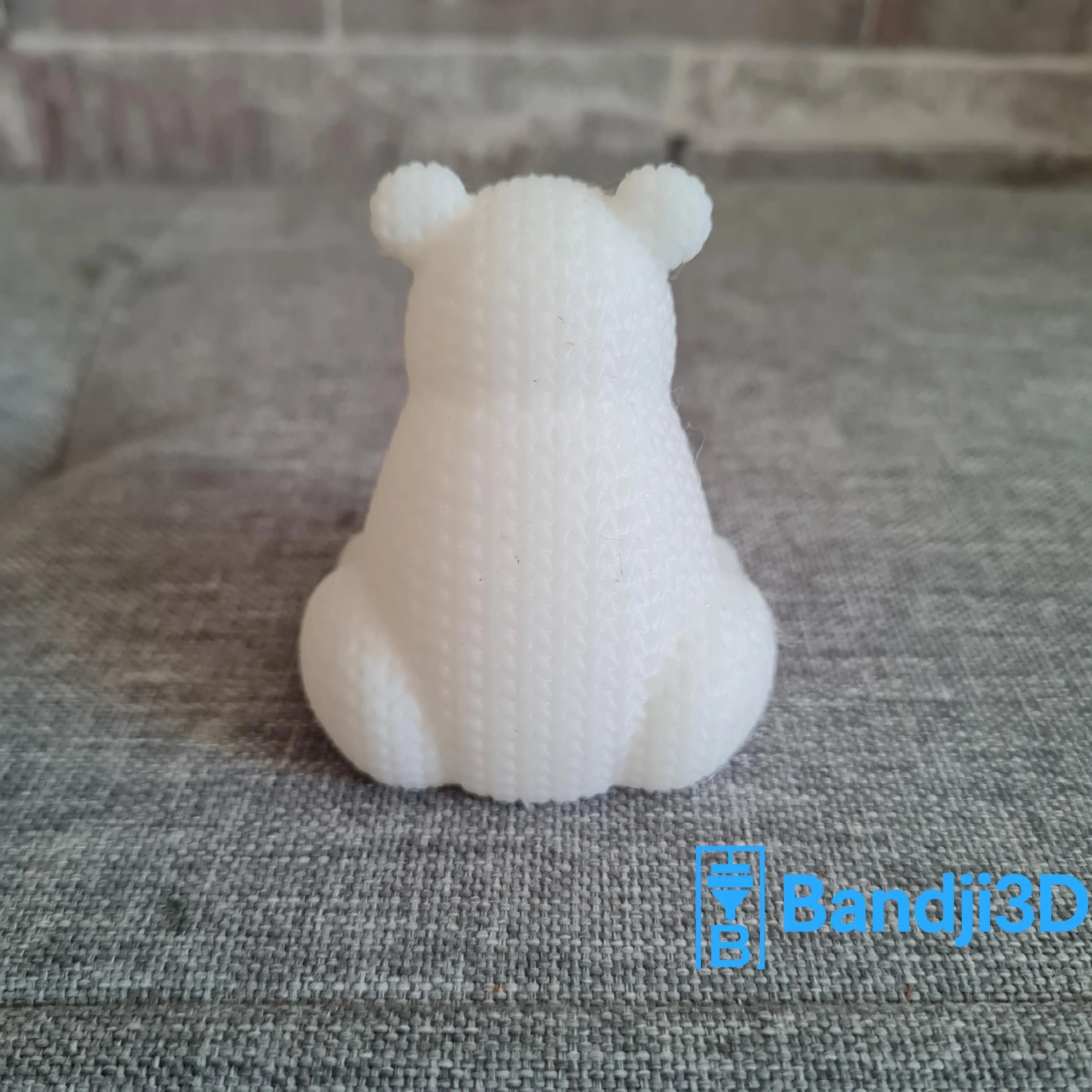 Figurine ours tricot 3D • Sculpture artisanale • Déco nature | Bandji3D Bandji3D