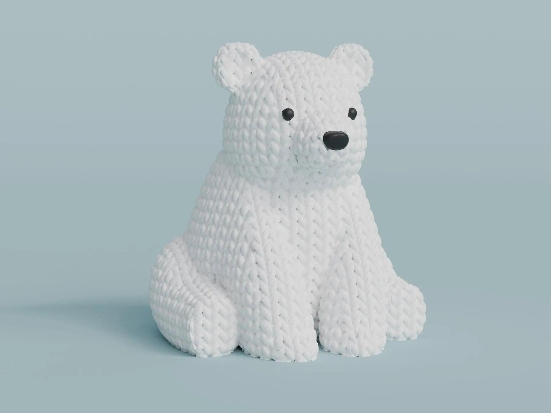 Figurine ours tricot 3D • Sculpture artisanale • Déco nature | Bandji3D Bandji3D