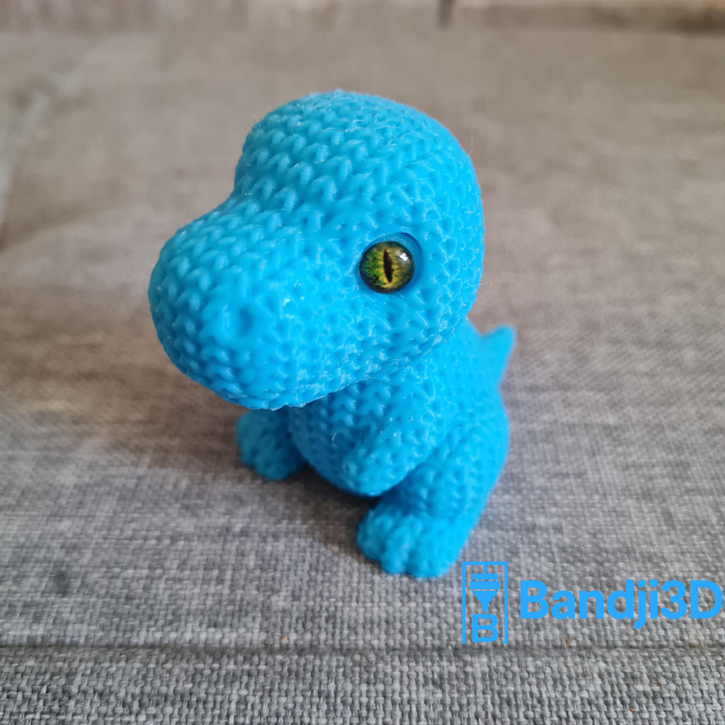 Figurine dinosaure T-Rex tricot 3D • Sculpture artisanale mignonne • Déco originale | Bandji3D Bandji3D