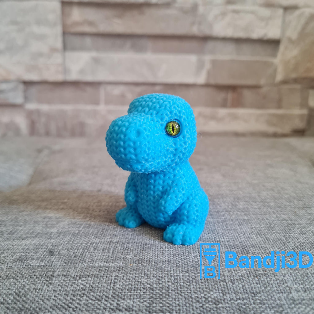 Figurine dinosaure T-Rex tricot 3D • Sculpture artisanale mignonne • Déco originale | Bandji3D Bandji3D