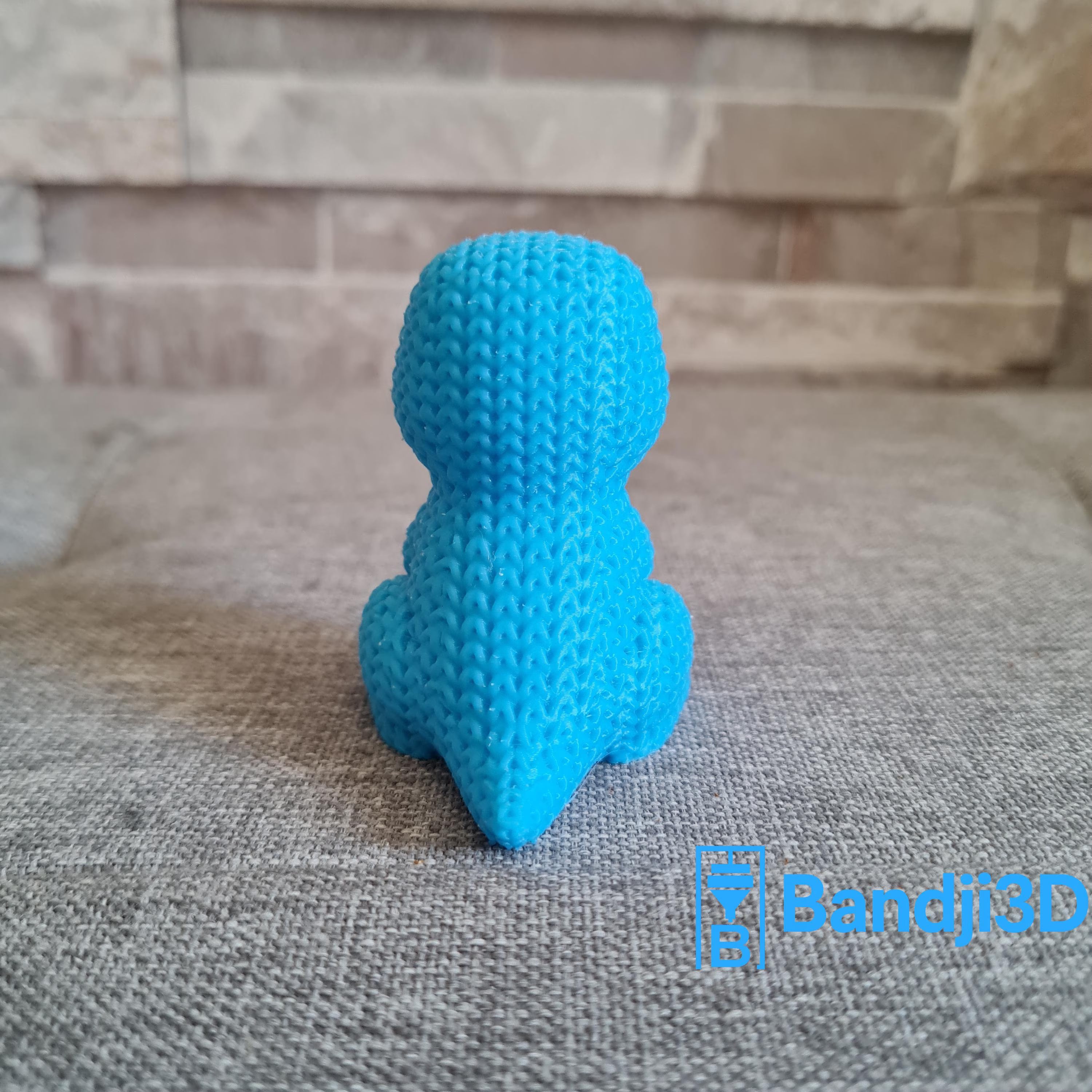 Figurine dinosaure T-Rex tricot 3D • Sculpture artisanale mignonne • Déco originale | Bandji3D Bandji3D