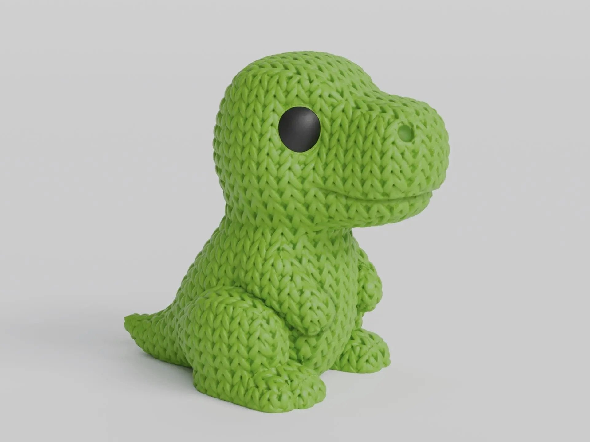 Figurine dinosaure T-Rex tricot 3D • Sculpture artisanale mignonne • Déco originale | Bandji3D Bandji3D