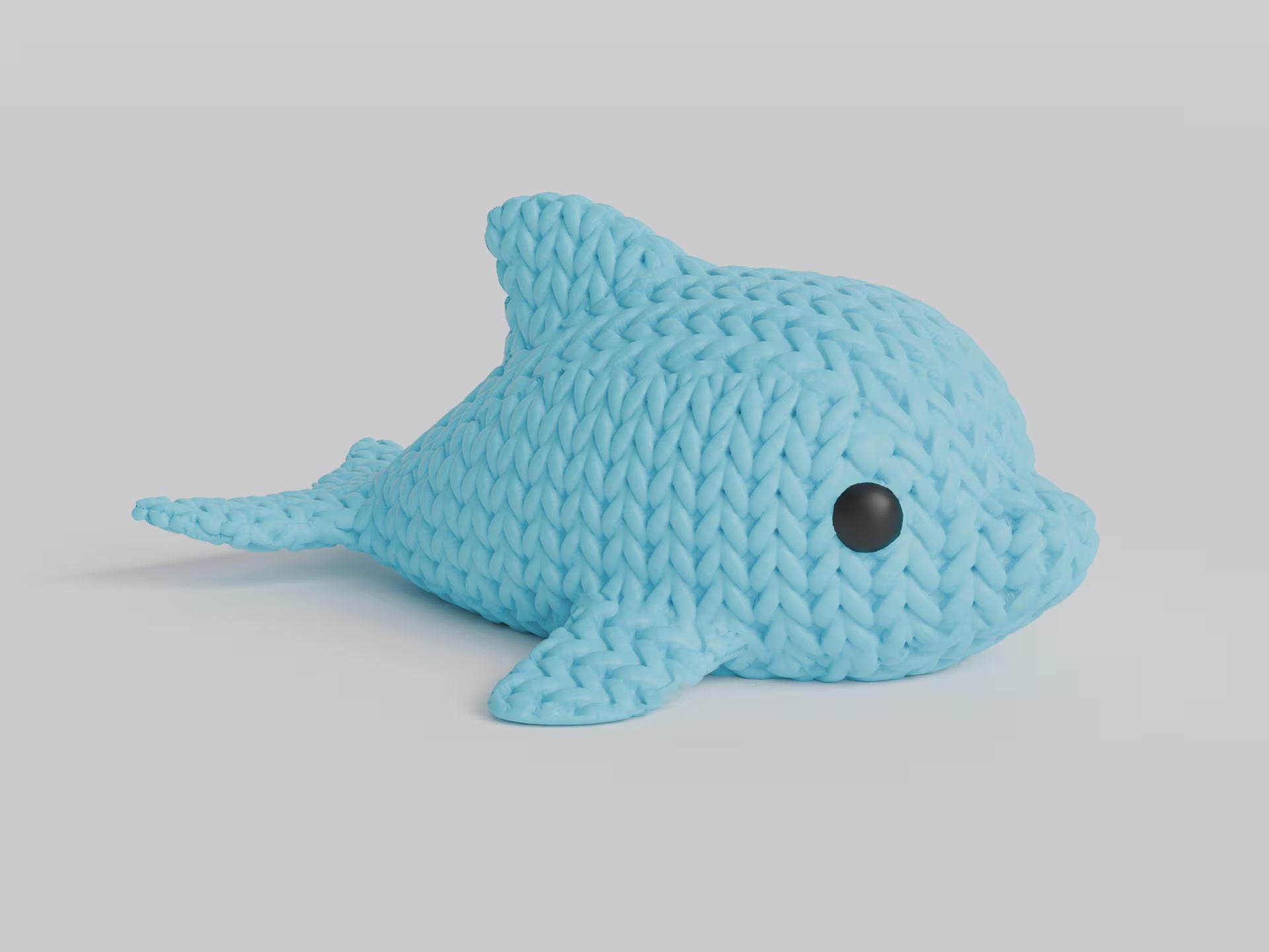 Figurine dauphin tricot 3D • Sculpture artisanale marine • Déco mignonne | Bandji3D Bandji3D
