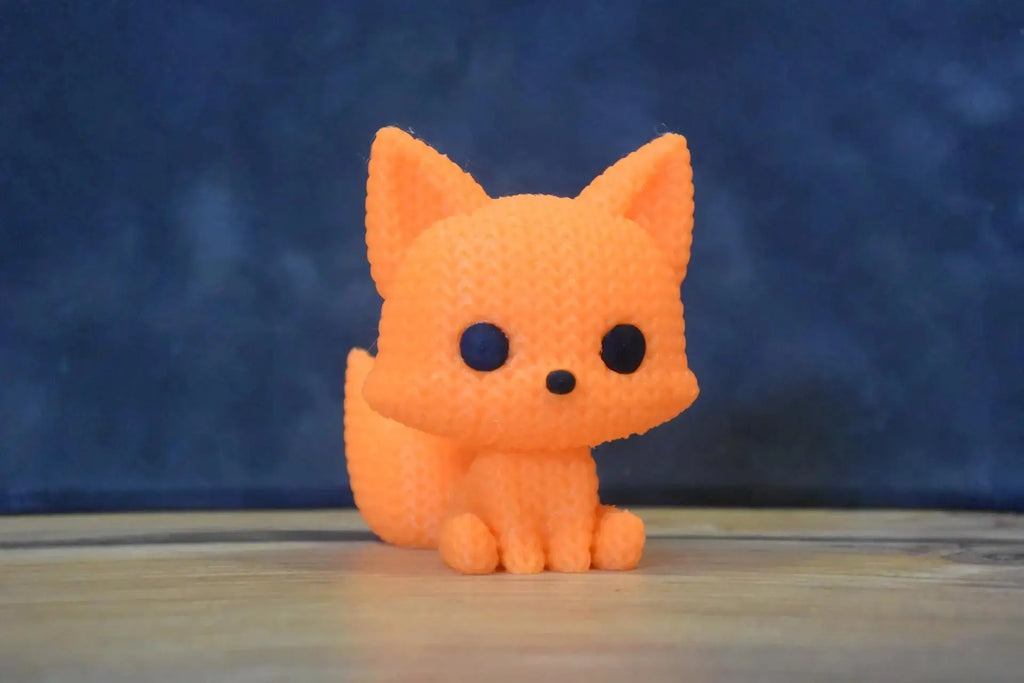 Figurine renard tricot 3D • Sculpture artisanale • Déco forestière | Bandji3D Bandji3D