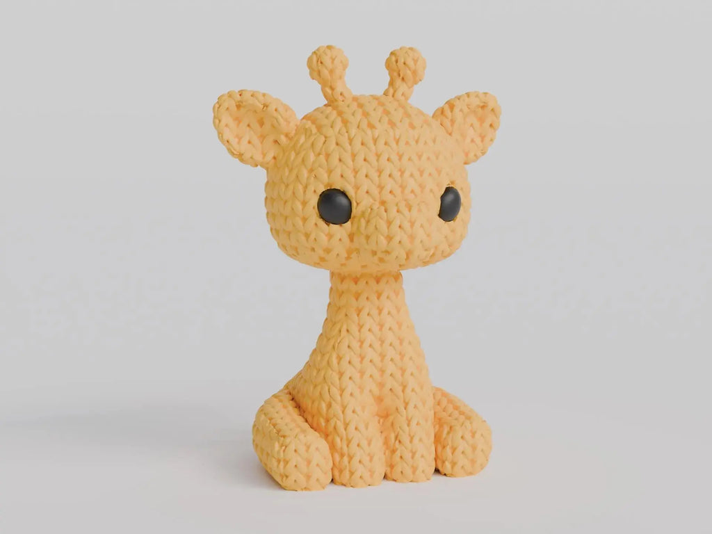 Figurine girafe tricot 3D • Sculpture artisanale • Déco safari | Bandji3D Bandji3D