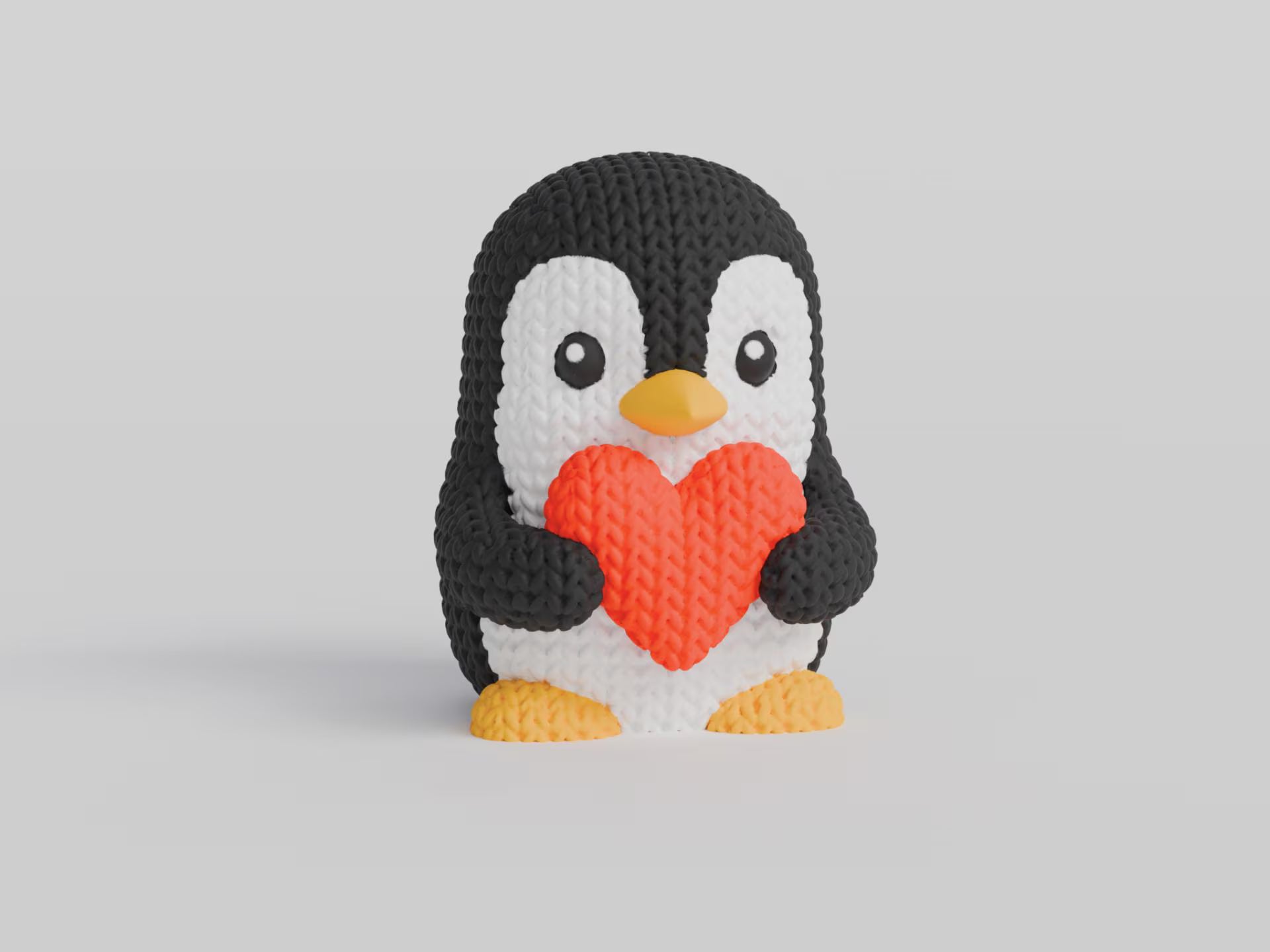 Figurine pingouin tricot 3D • Sculpture artisanale • Déco polaire | Bandji3D Bandji3D