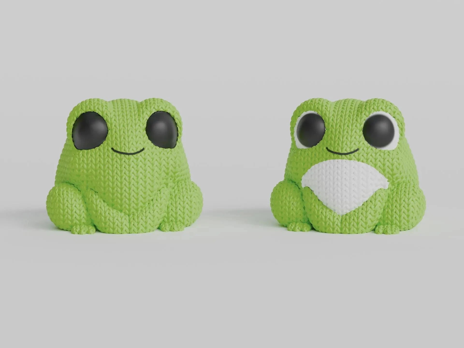 Figurine grenouille tricot 3D • Sculpture artisanale • Déco originale | Bandji3D Bandji3D