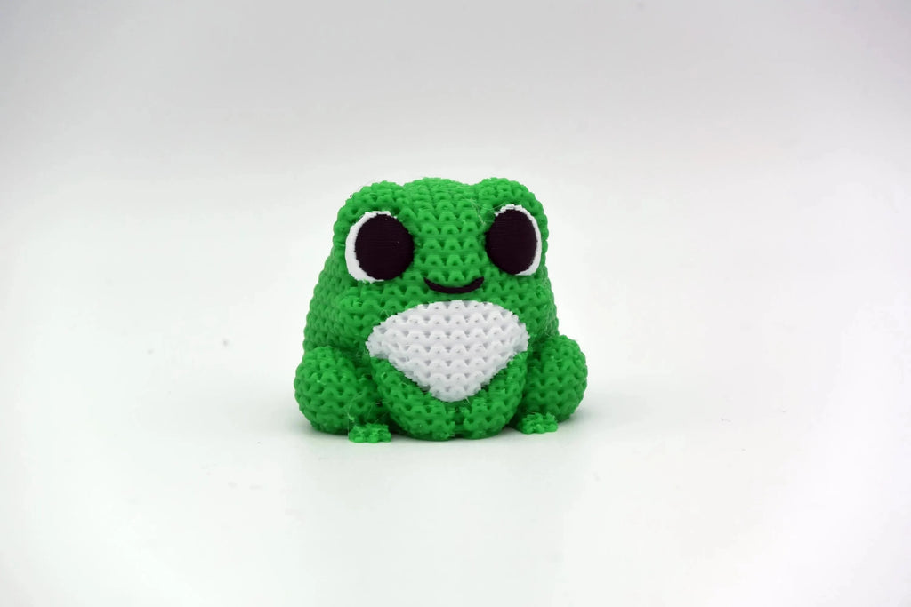 Figurine grenouille tricot 3D • Sculpture artisanale • Déco originale | Bandji3D Bandji3D