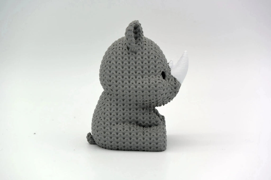 Figurine rhinocéros tricot 3D • Sculpture artisanale exotique • Déco originale | Bandji3D Bandji3D