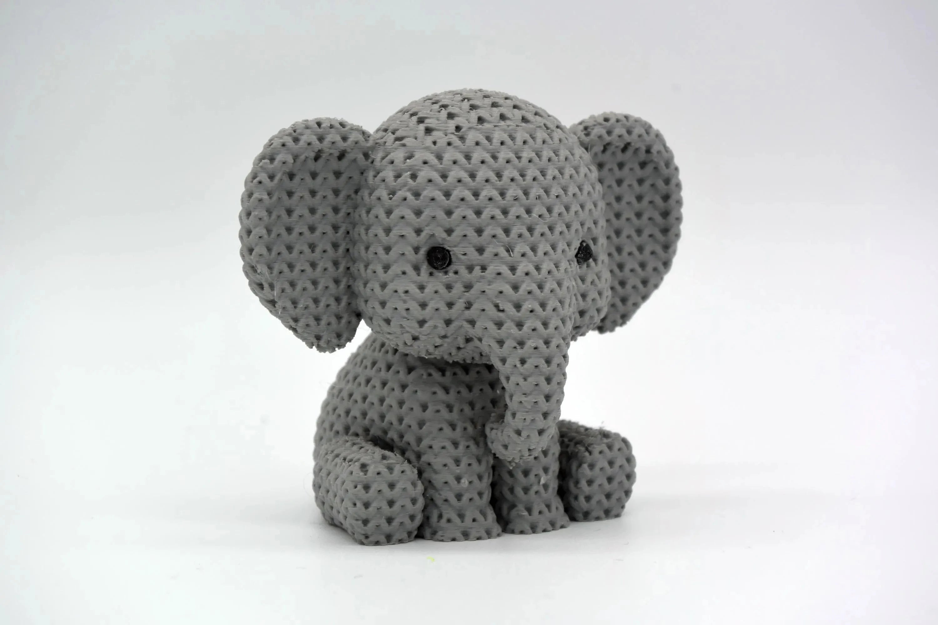 Figurine éléphant tricot 3D • Sculpture artisanale • Déco safari | Bandji3D Bandji3D