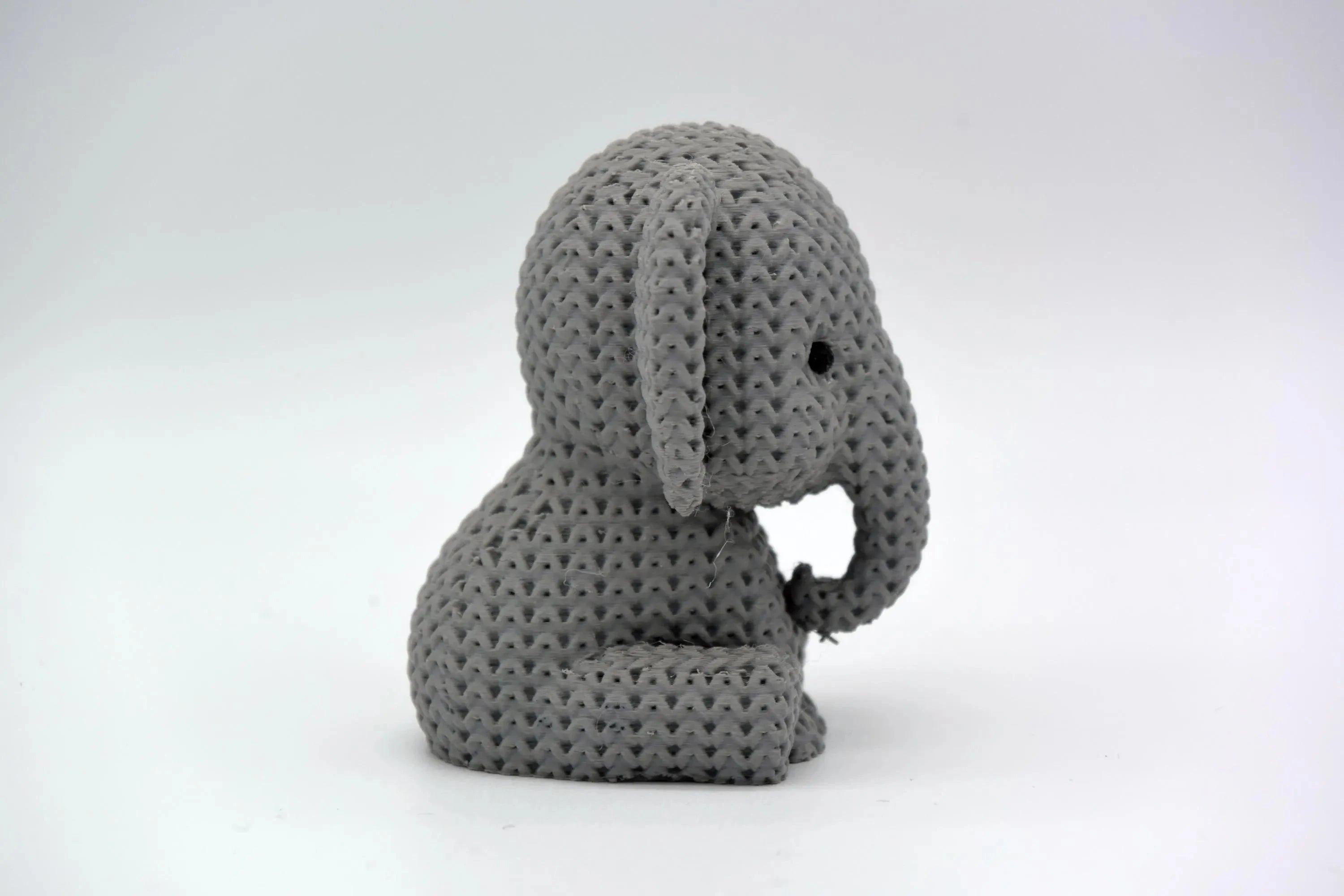 Figurine éléphant tricot 3D • Sculpture artisanale • Déco safari | Bandji3D Bandji3D