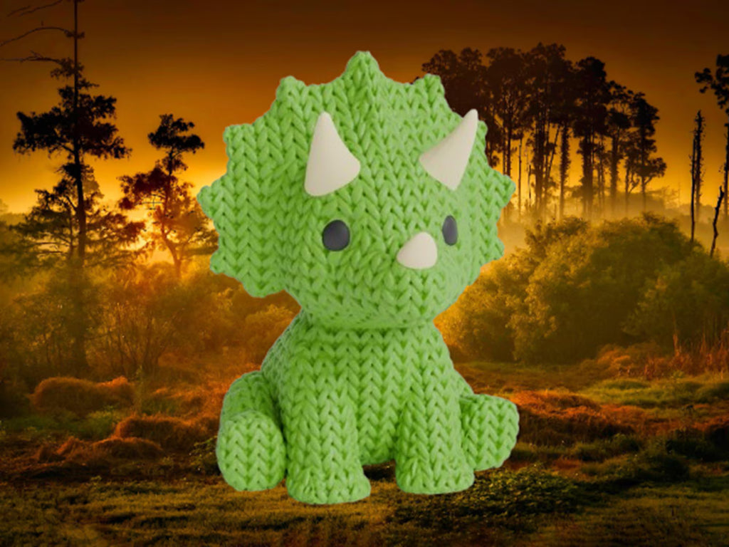 Figurine triceratops tricot 3D • Sculpture artisanale dinosaure • Déco originale | Bandji3D Bandji3D