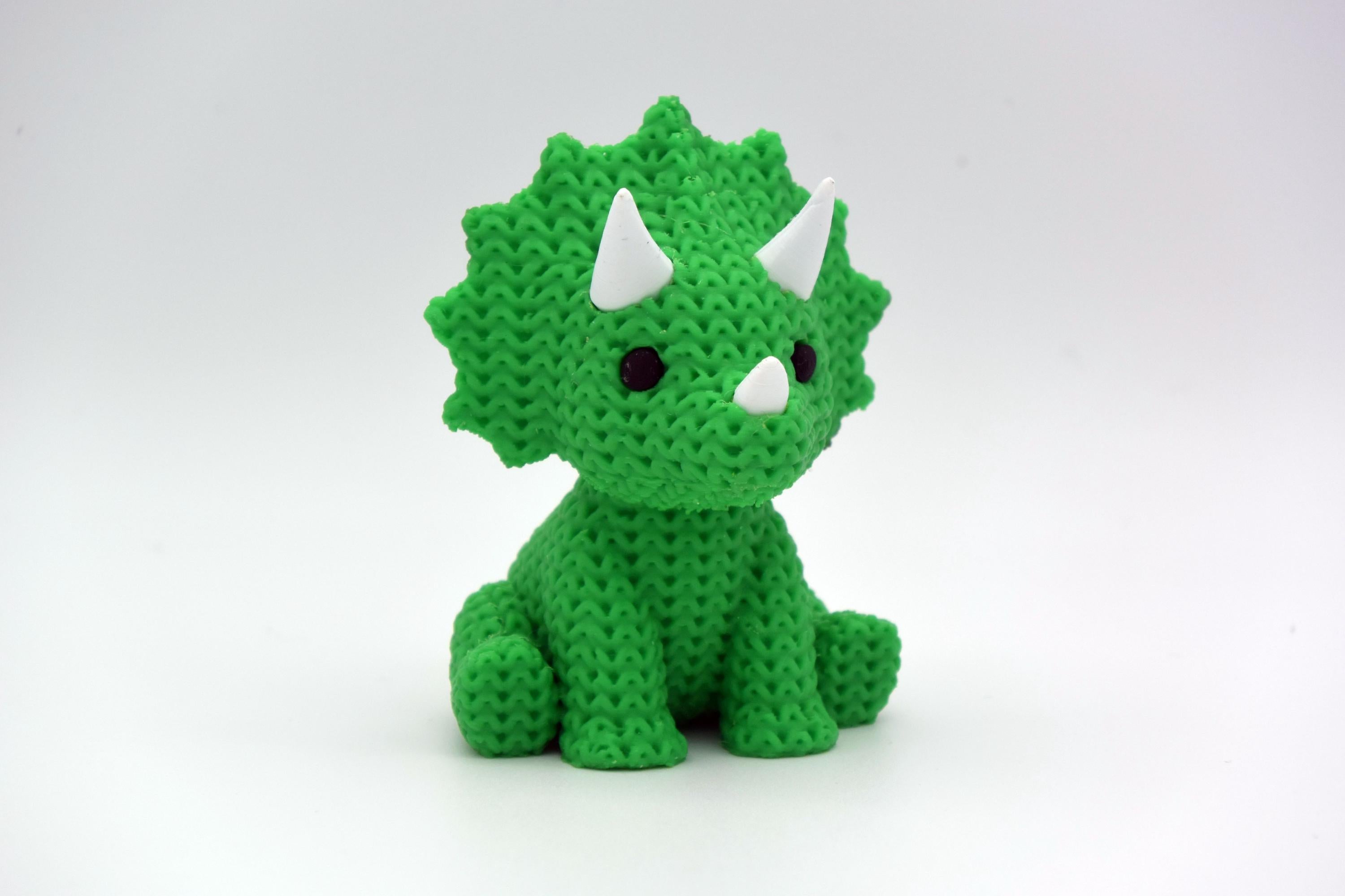 Figurine triceratops tricot 3D • Sculpture artisanale dinosaure • Déco originale | Bandji3D Bandji3D