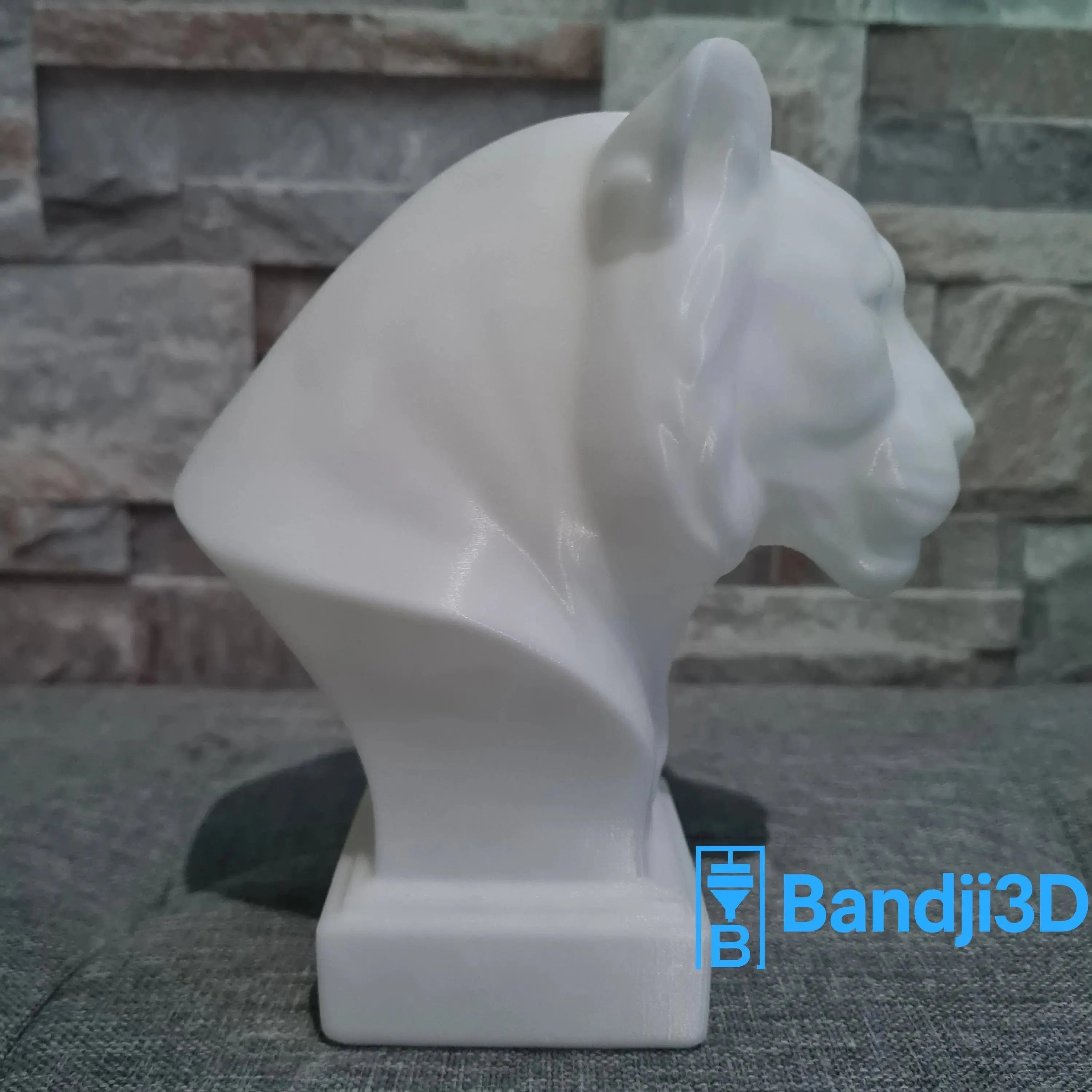 Buste Tigre 3D – Sculpture Animale Moderne & Élégante | Bandji3D Bandji3D