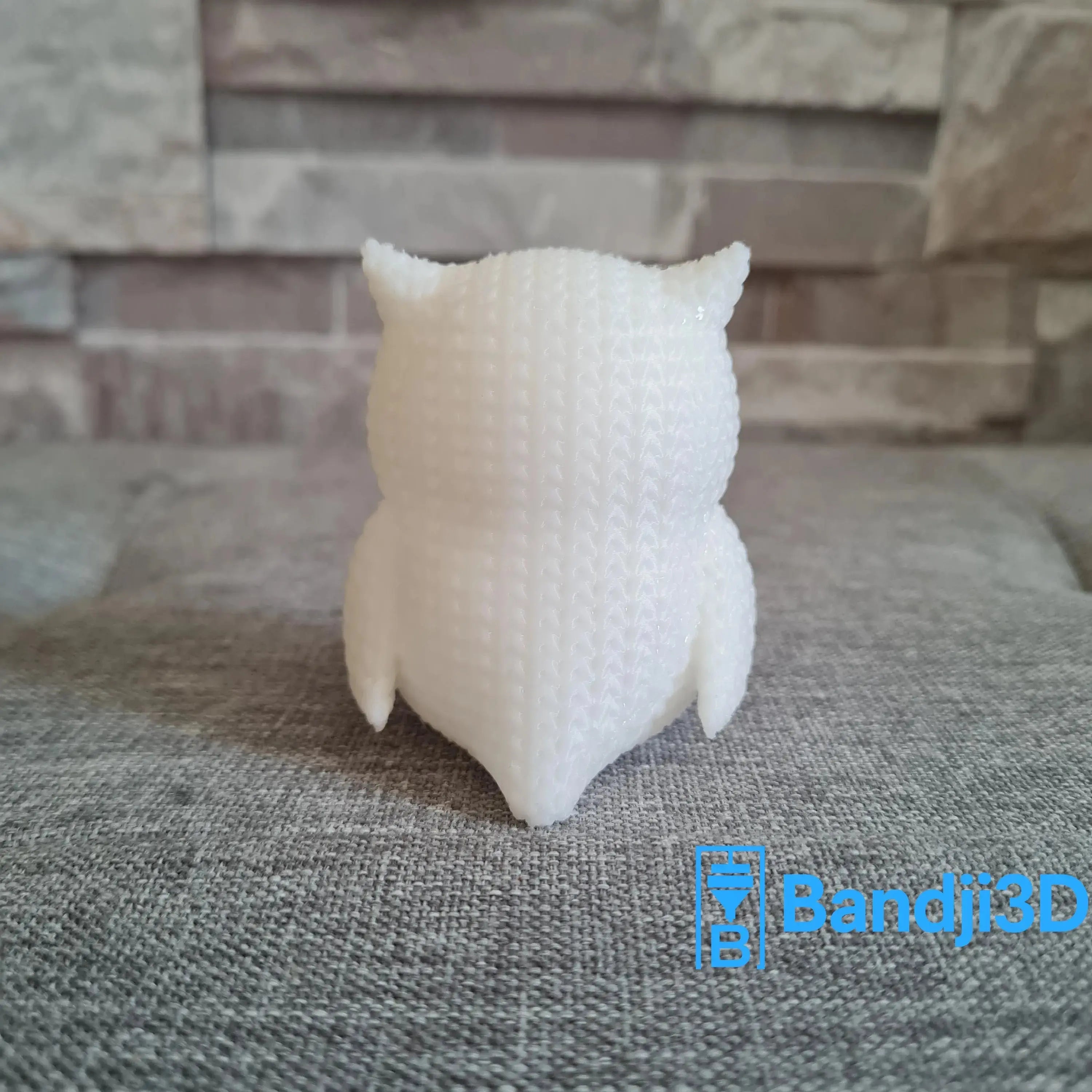 Figurine chouette tricot 3D • Sculpture artisanale • Déco mignonne | Bandji3D Bandji3D