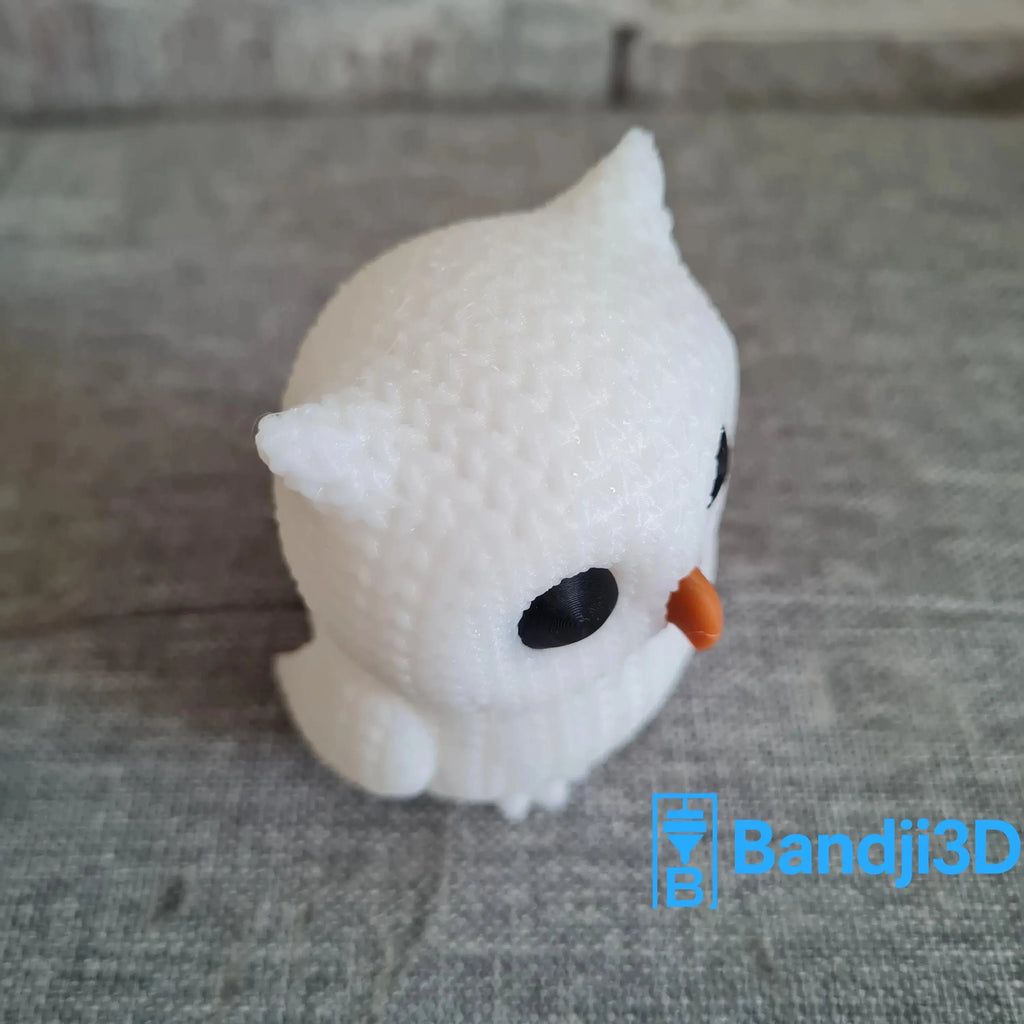 Figurine chouette tricot 3D • Sculpture artisanale • Déco mignonne | Bandji3D Bandji3D