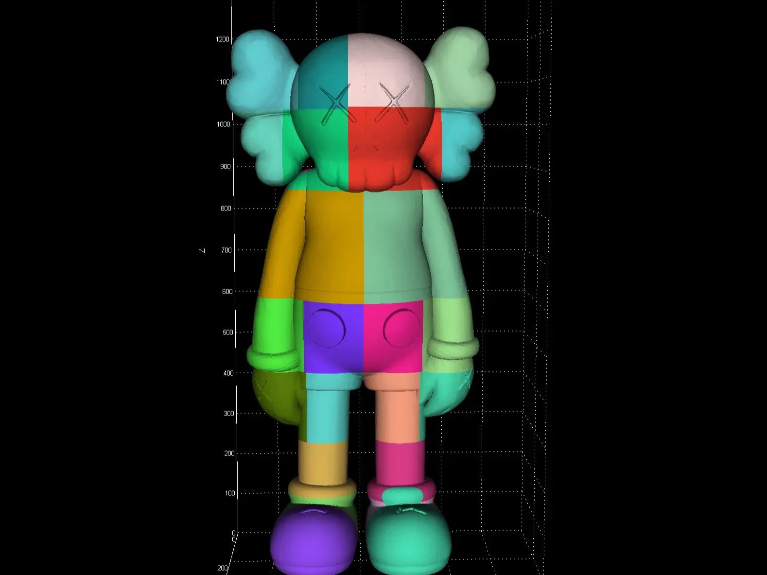 Statue KAWS 3D 1m20 – Sculpture Pop Art Design | Bandji3D Bandji3D