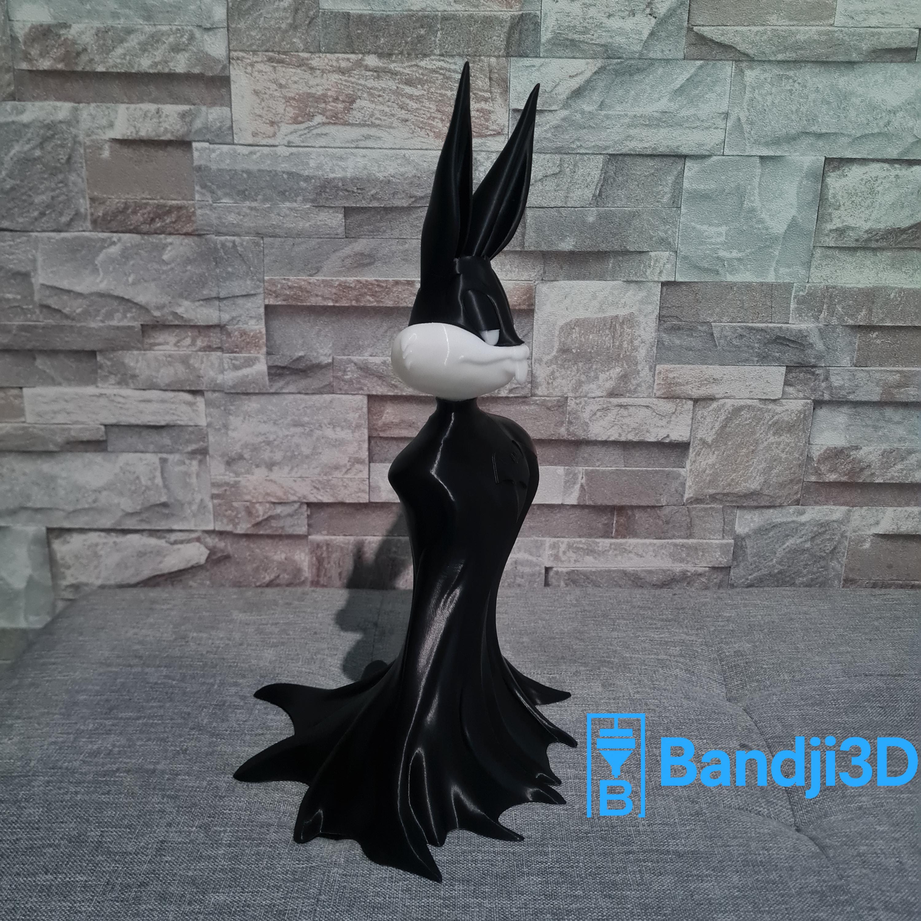 Figurine Bugs Bunny Batman 3D – 30 cm Personnalisable | Bandji3D Bandji3D