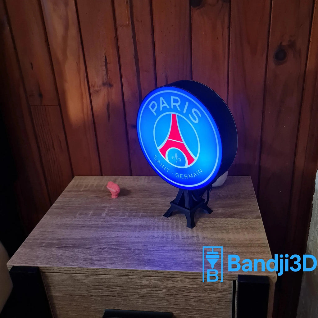 Logo Lumineux PSG LED – Enseigne Personnalisable avec Télécommande | Bandji3D Bandji3D