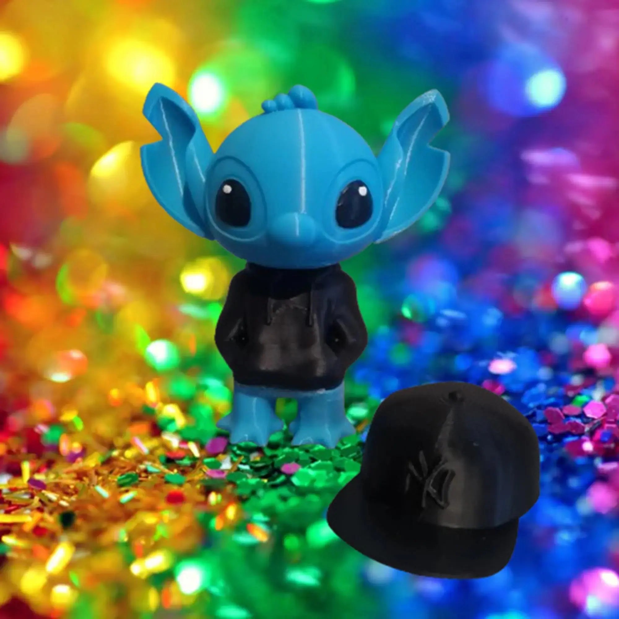 Figurine Stitch 3D Streetwear – Hoodie & Casquette Personnalisable | Bandji3D Bandji3D