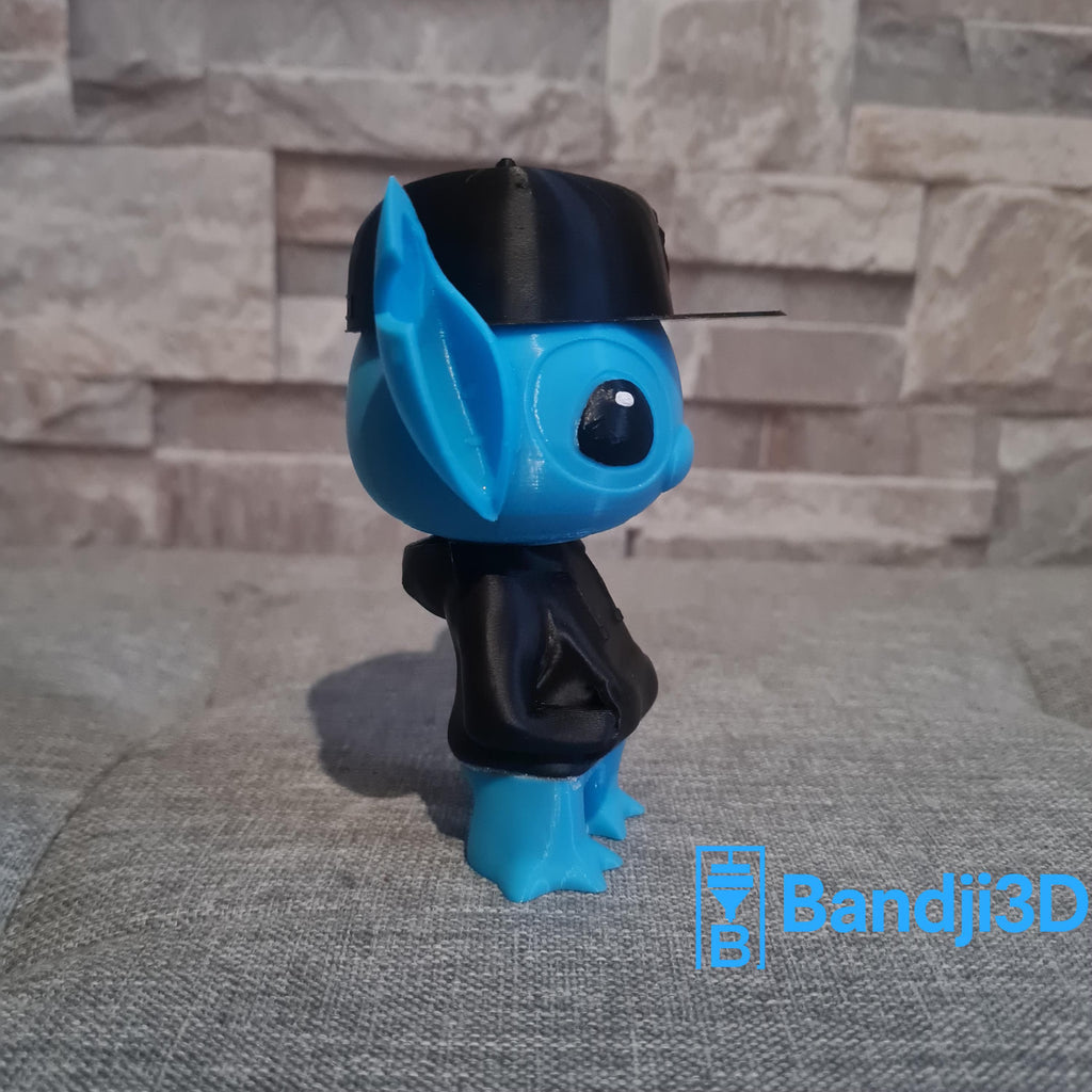 Figurine Stitch 3D Streetwear – Hoodie & Casquette Personnalisable | Bandji3D Bandji3D
