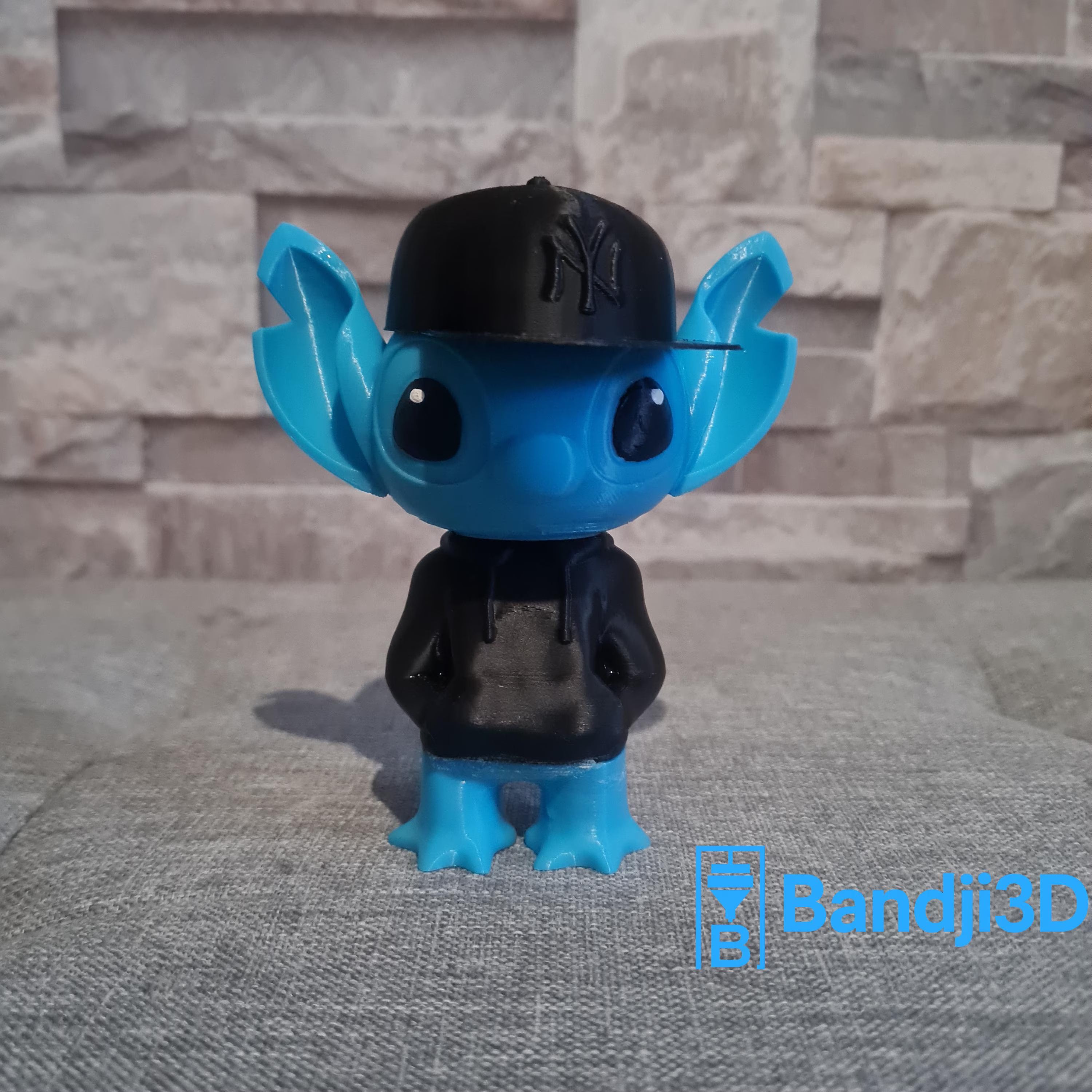 Figurine Stitch 3D Streetwear – Hoodie & Casquette Personnalisable | Bandji3D Bandji3D
