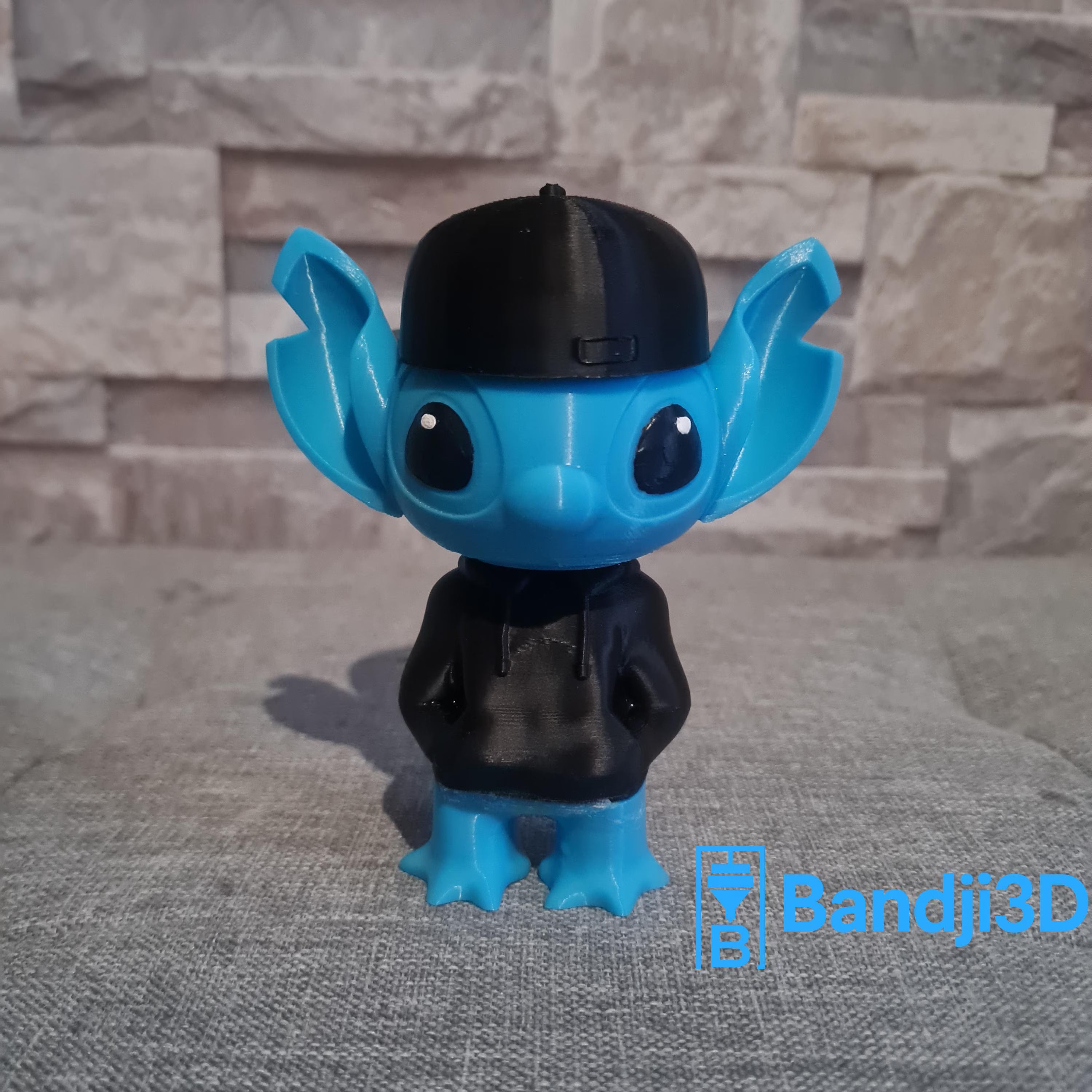 Figurine Stitch 3D Streetwear – Hoodie & Casquette Personnalisable | Bandji3D Bandji3D