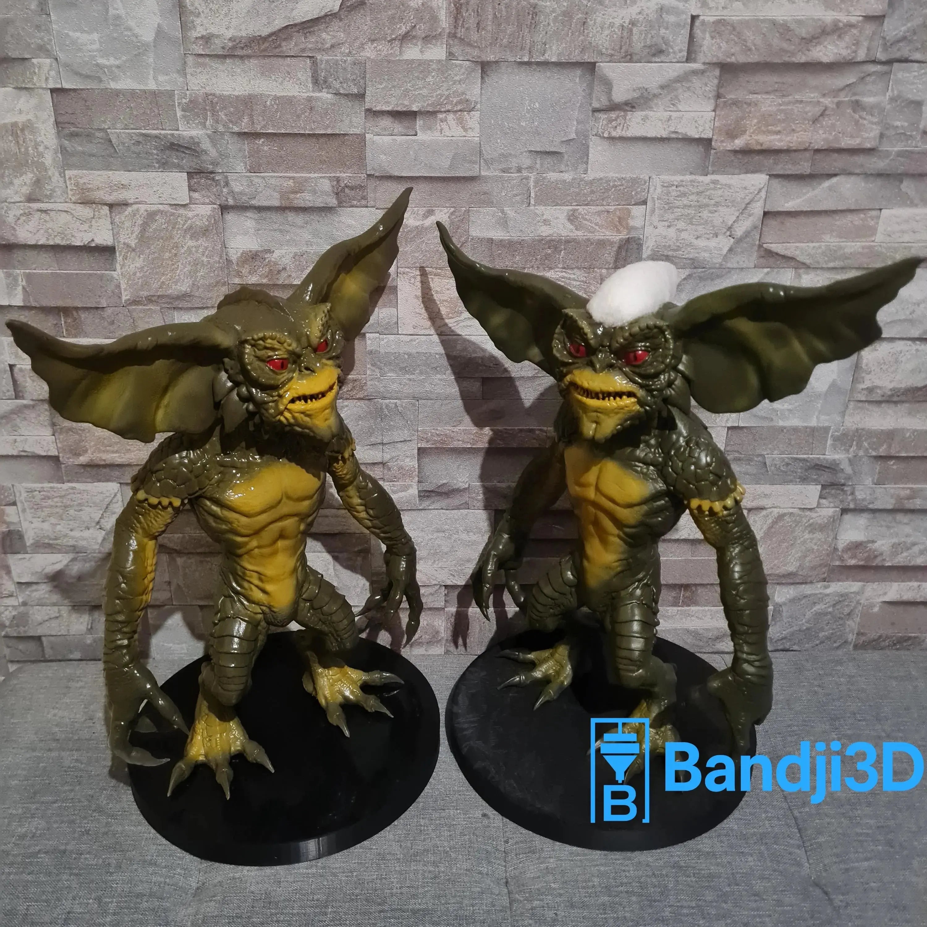Figurine Gremlins 3D 44 cm – Sculpture Cinéma Peinte à la Main | Bandji3D Bandji3D