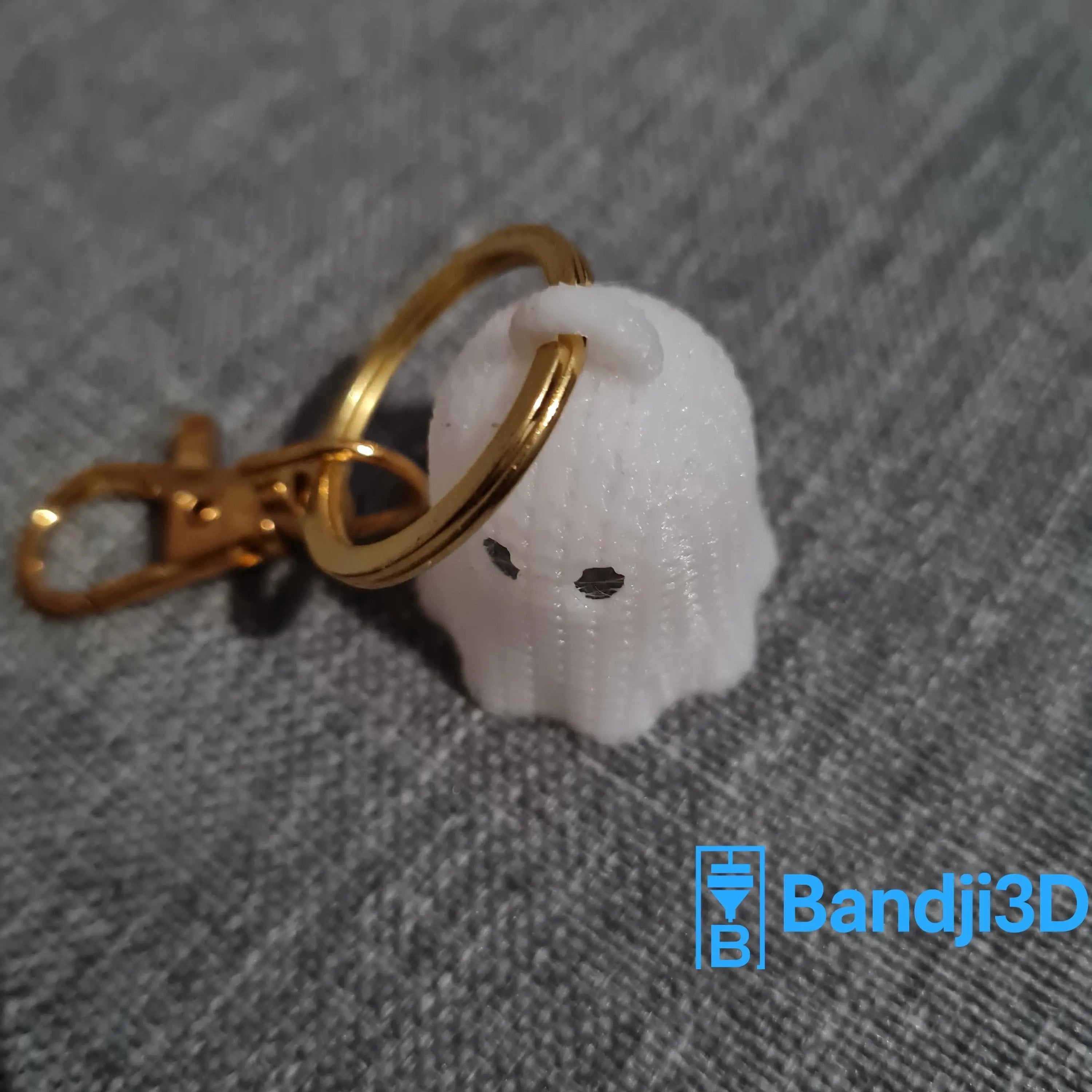 Porte-clés Fantôme Tricot 3D – Accessoire Mignon Halloween | Bandji3D Bandji3D