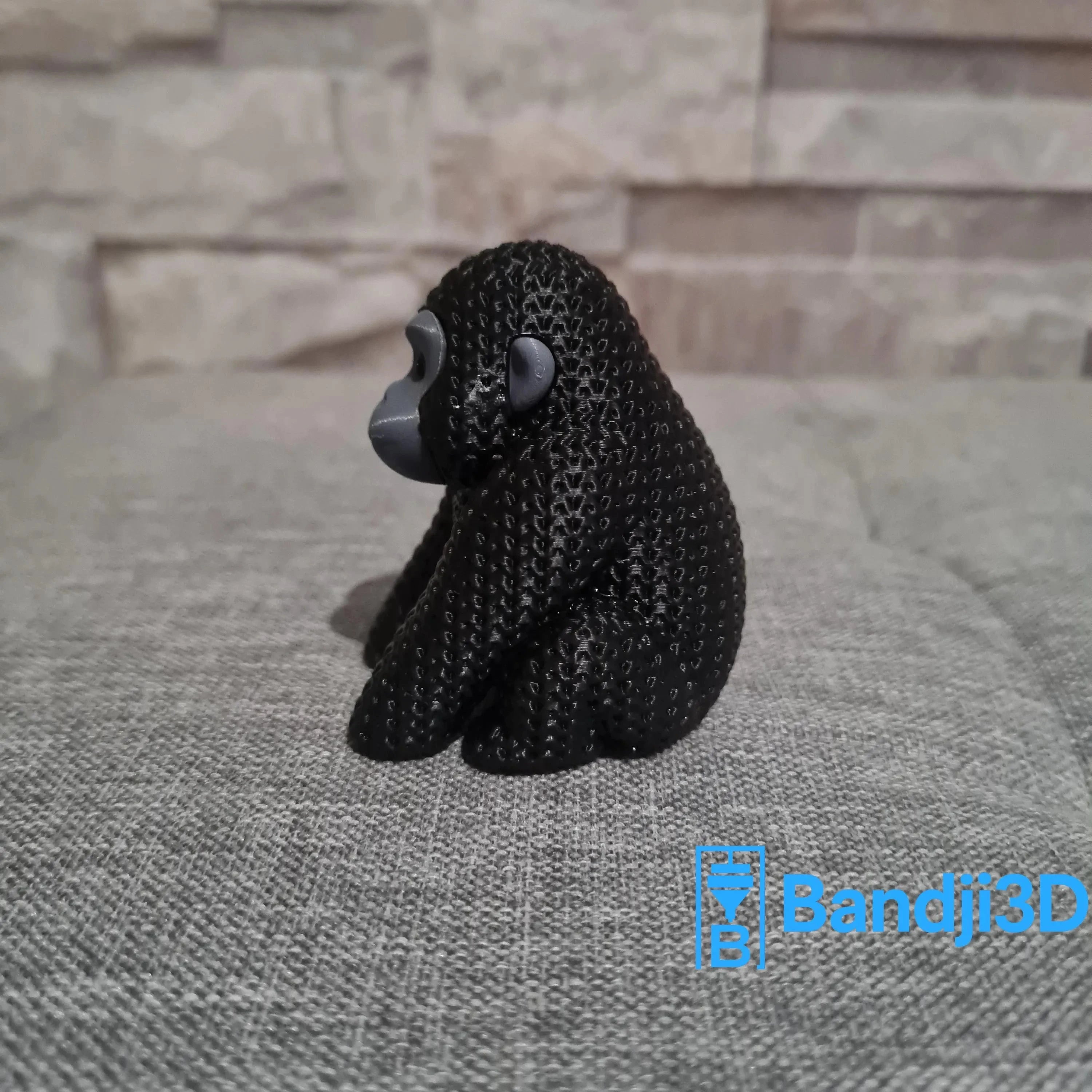 Figurine gorille tricot 3D • Statue déco moderne • Cadeau original | Bandji3D Bandji3D
