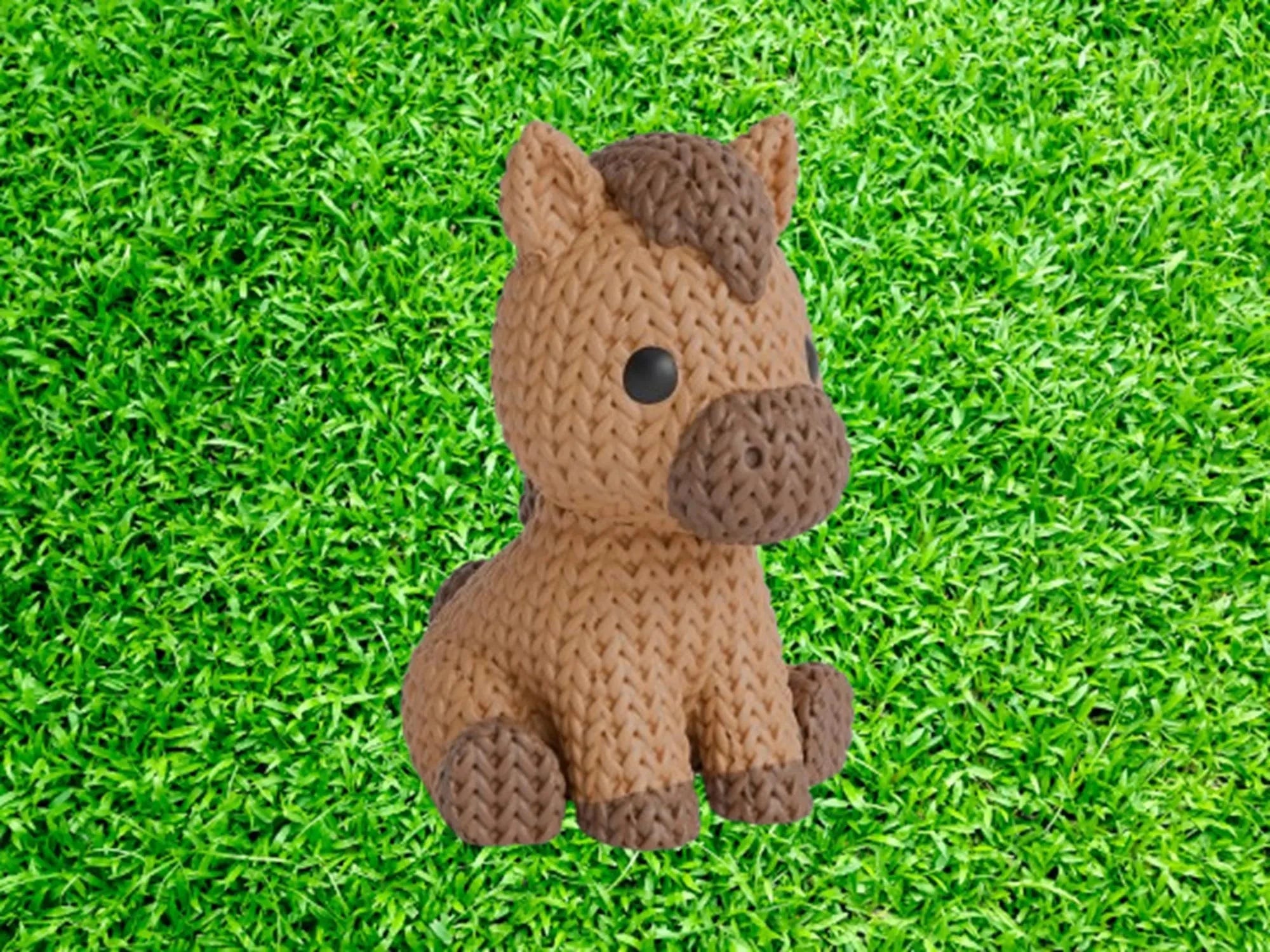 Figurine cheval tricot 3D • Statue déco artisanale • Cadeau original | Bandji3D Bandji3D