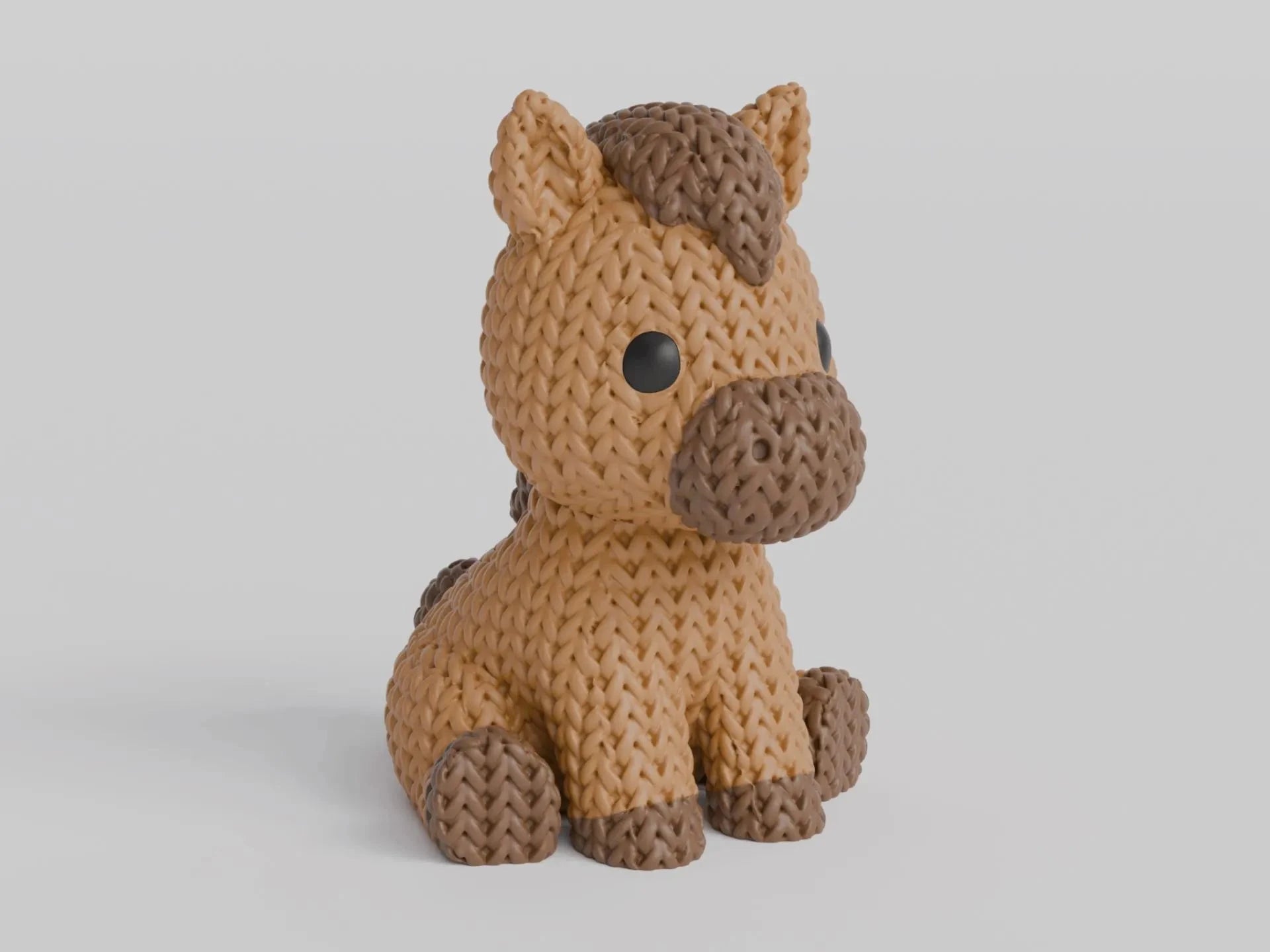 Figurine cheval tricot 3D • Statue déco artisanale • Cadeau original | Bandji3D Bandji3D