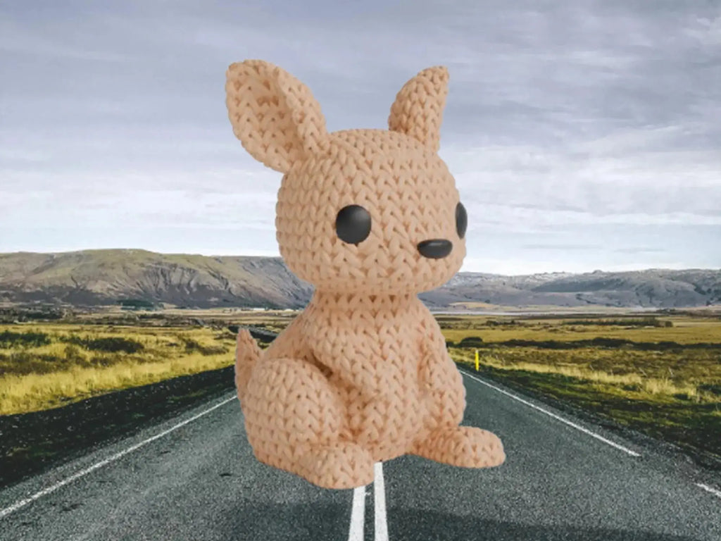 Figurine kangourou tricot 3D • Figurine artisanale déco • Cadeau original | Bandji3D Bandji3D