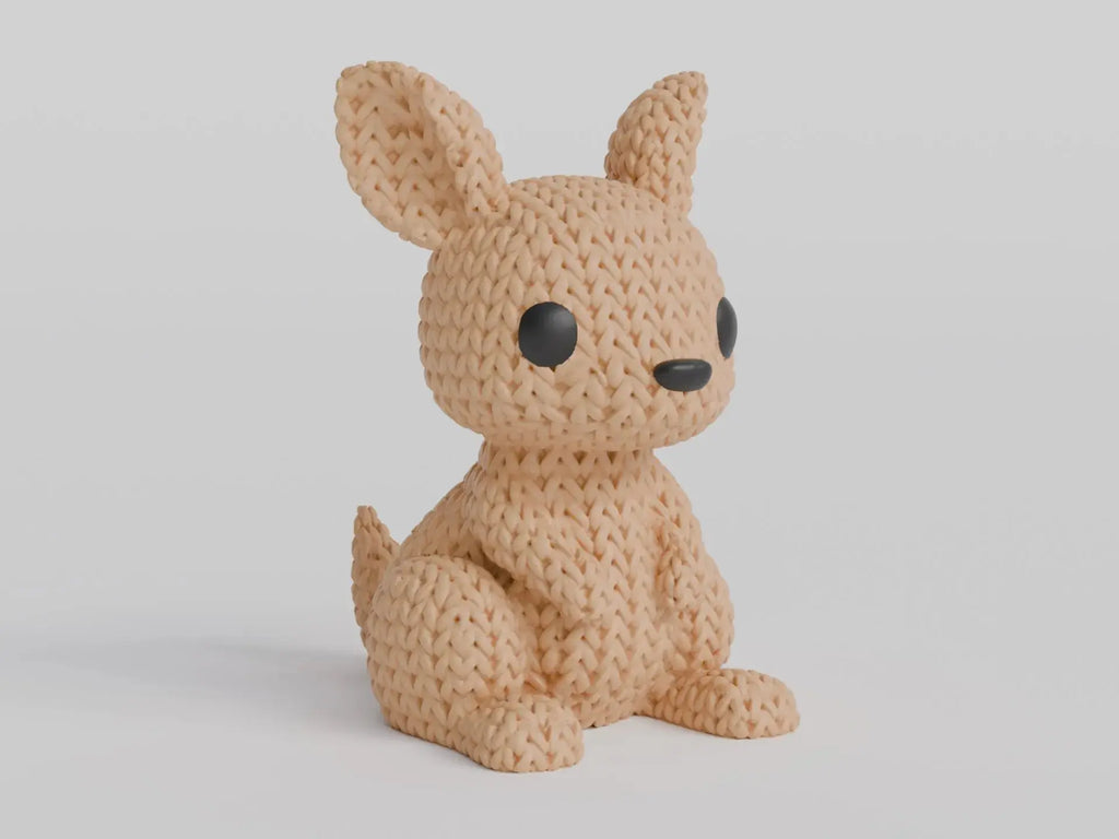 Figurine kangourou tricot 3D • Figurine artisanale déco • Cadeau original | Bandji3D Bandji3D