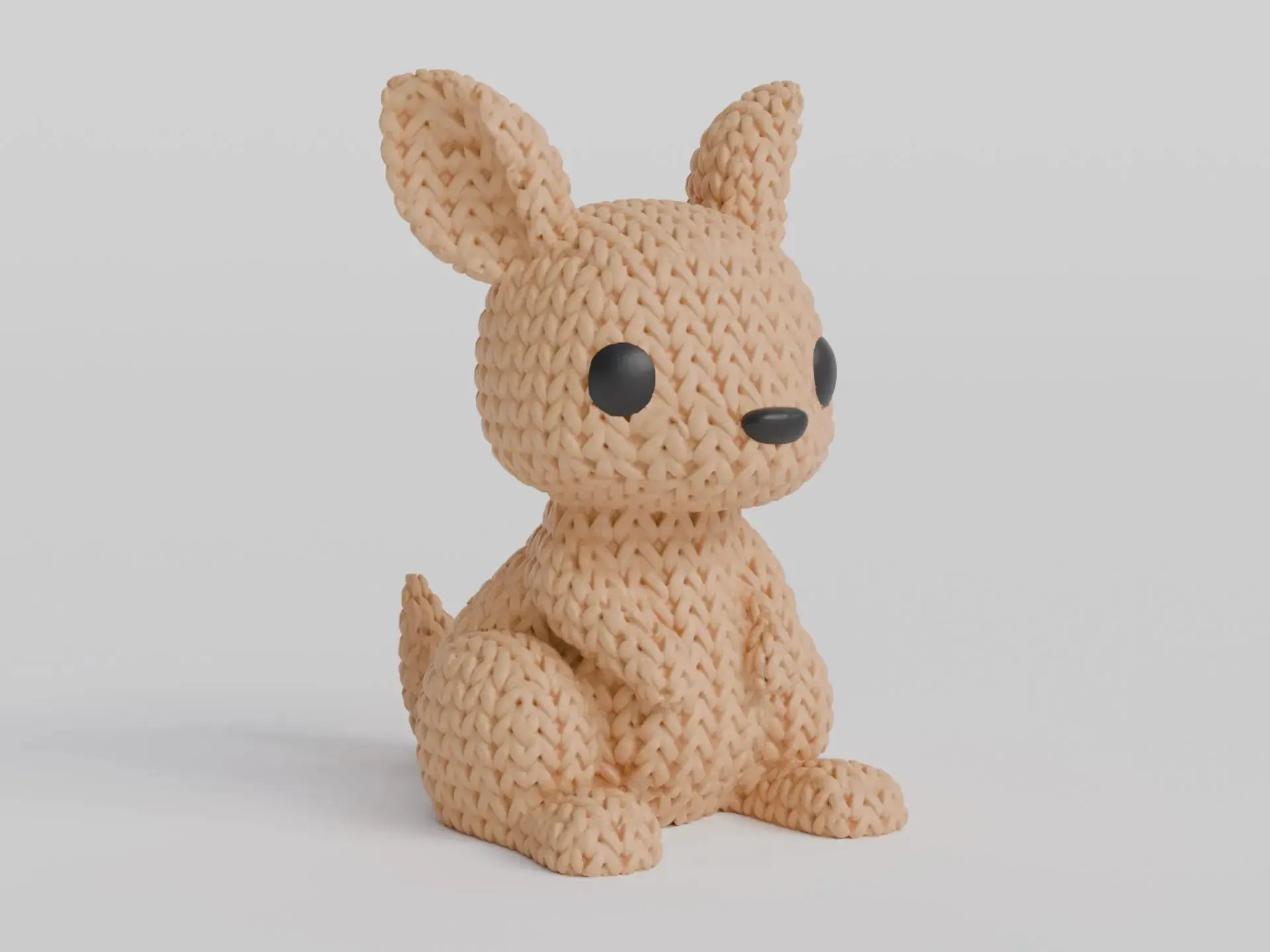 Figurine kangourou tricot 3D • Figurine artisanale déco • Cadeau original | Bandji3D Bandji3D