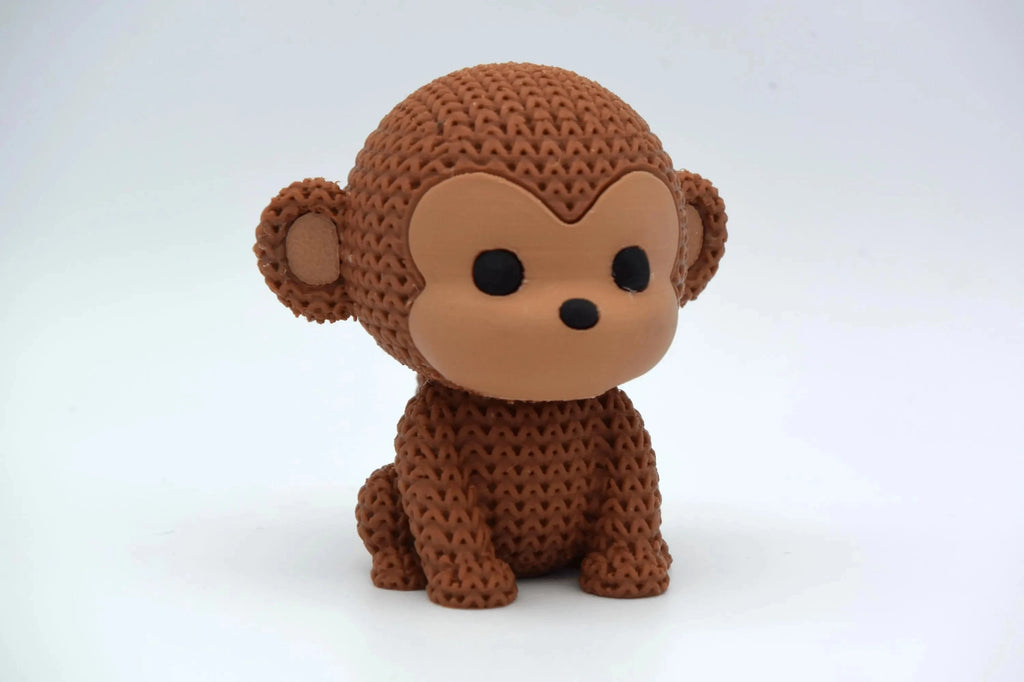 Figurine singe tricot 3D • Sculpture artisanale • Déco jungle | Bandji3D Bandji3D
