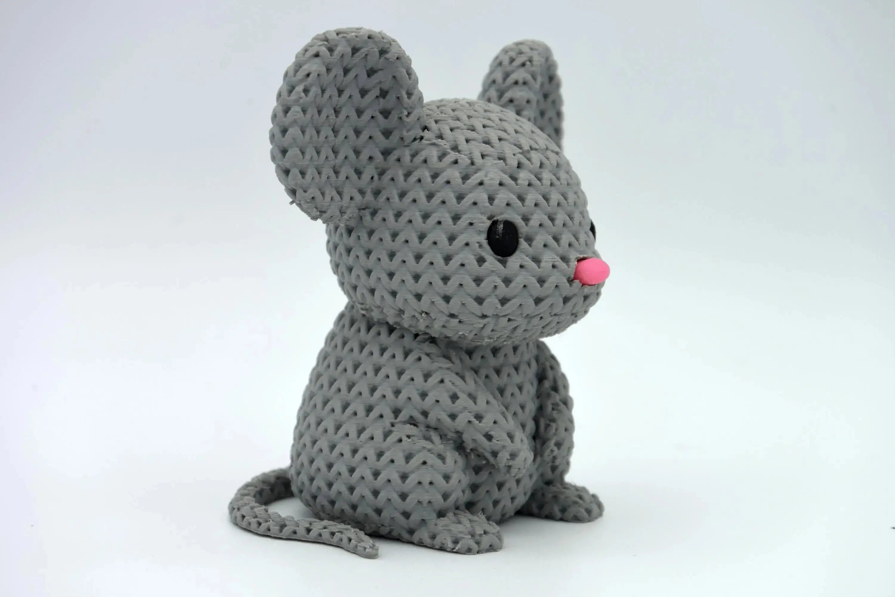 Figurine souris tricot 3D • Sculpture artisanale mignonne • Déco originale | Bandji3D Bandji3D