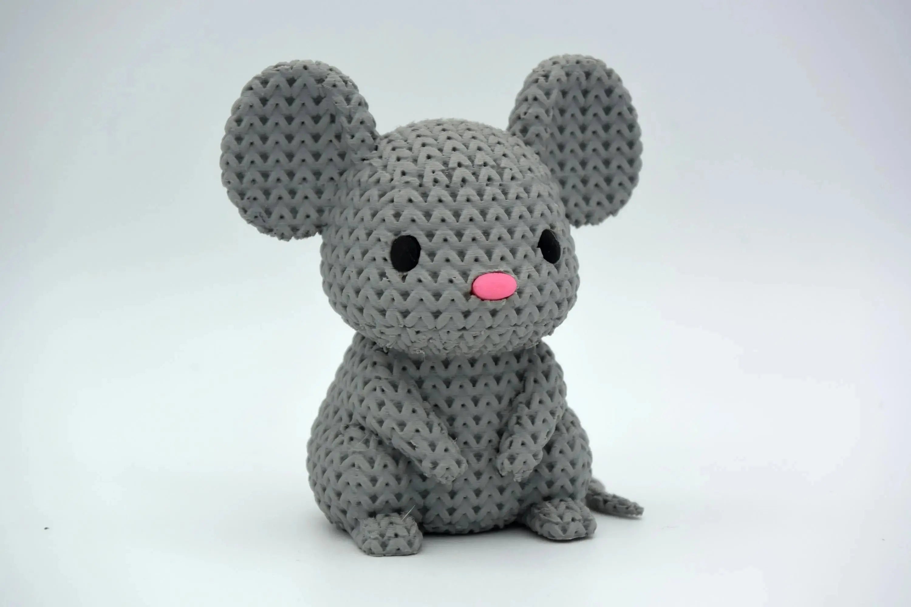 Figurine souris tricot 3D • Sculpture artisanale mignonne • Déco originale | Bandji3D Bandji3D