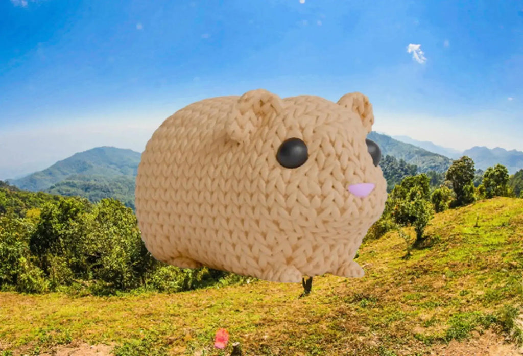 Figurine cochon d’Inde tricot 3D • Sculpture artisanale mignonne • Cadeau original | Bandji3D Bandji3D