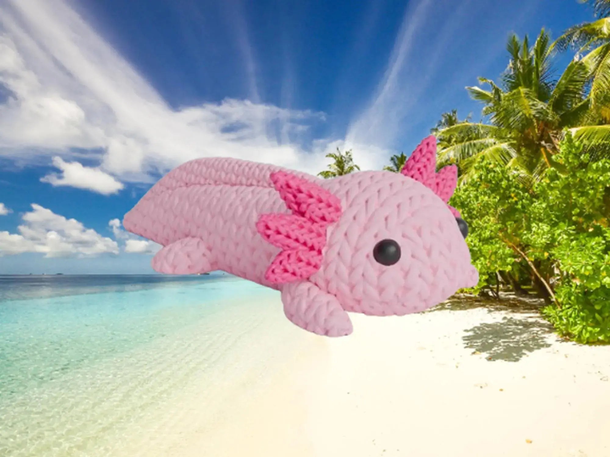 Figurine axolotl tricot 3D • Figurine artisanale mignonne • Cadeau original | Bandji3D Bandji3D