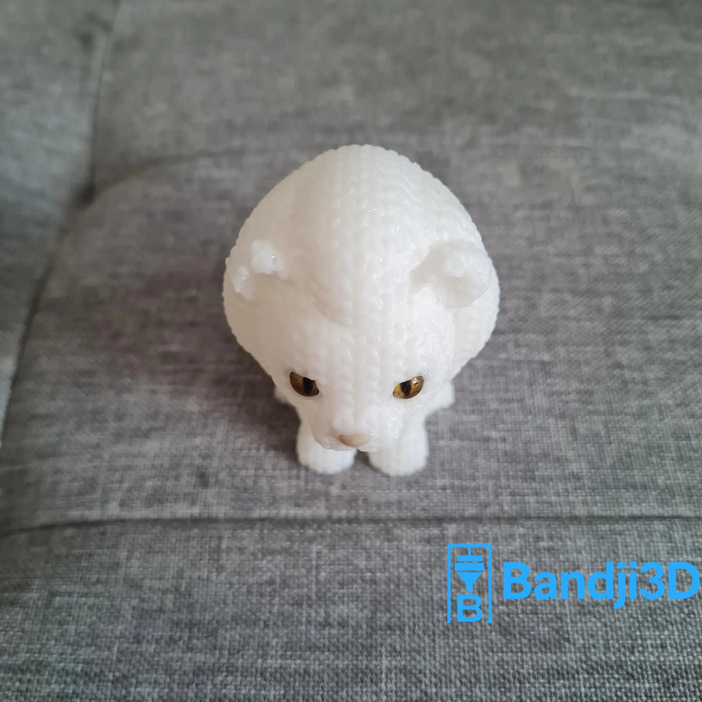Figurine lion tricot 3D • Sculpture déco artisanale • Cadeau original | Bandji3D Bandji3D