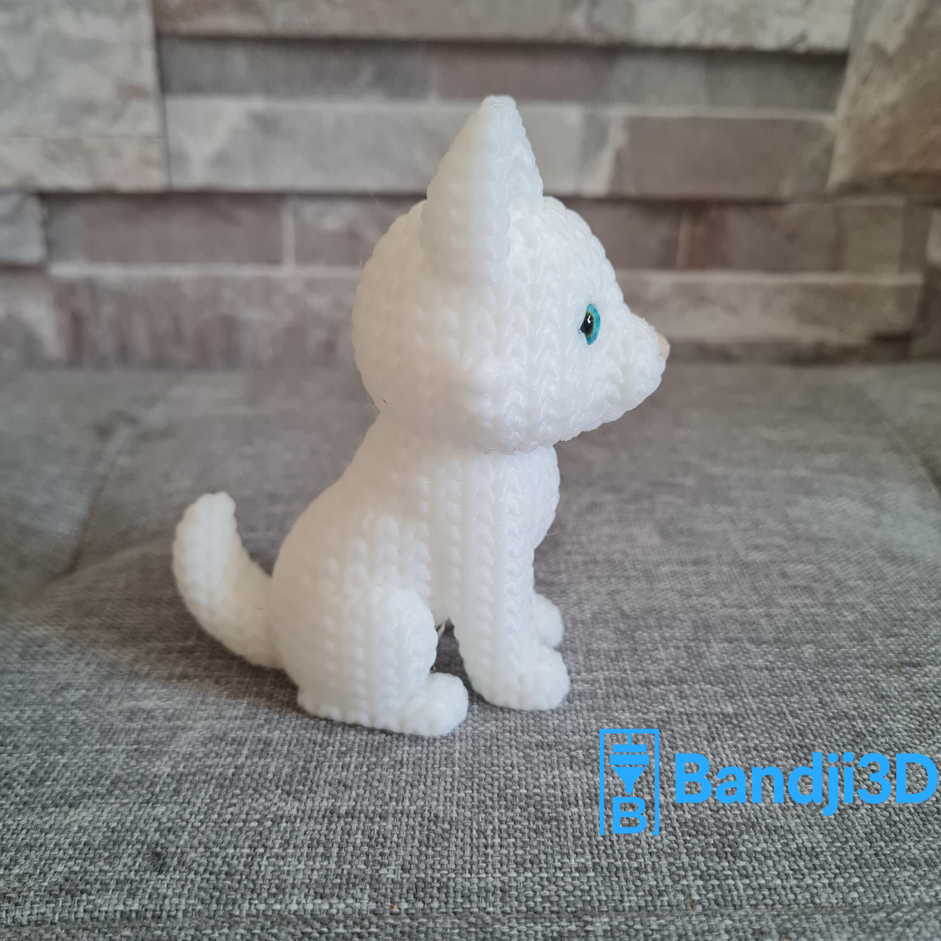 Figurine loup tricot 3D • Statue déco artisanale • Cadeau original | Bandji3D Bandji3D